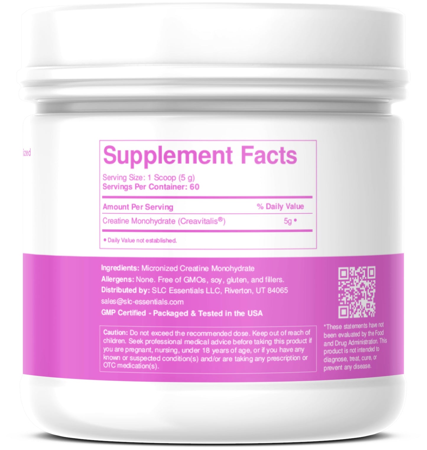 SLC Essentials Creatine Monohydrate Powder | 100% Pure Micronized Creavitalis® | German-Made | Unflavored, No Fillers | Supports Muscle Strength, Recovery, & Cognitive Energy | 5g Servings SLC Essentials