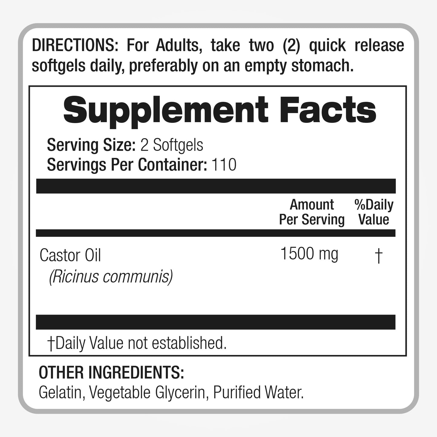 Lab | castor oil pills |220 softgels |1500 mg| castor oil capsules | castor oil capsules organic FITO MEDIC'S