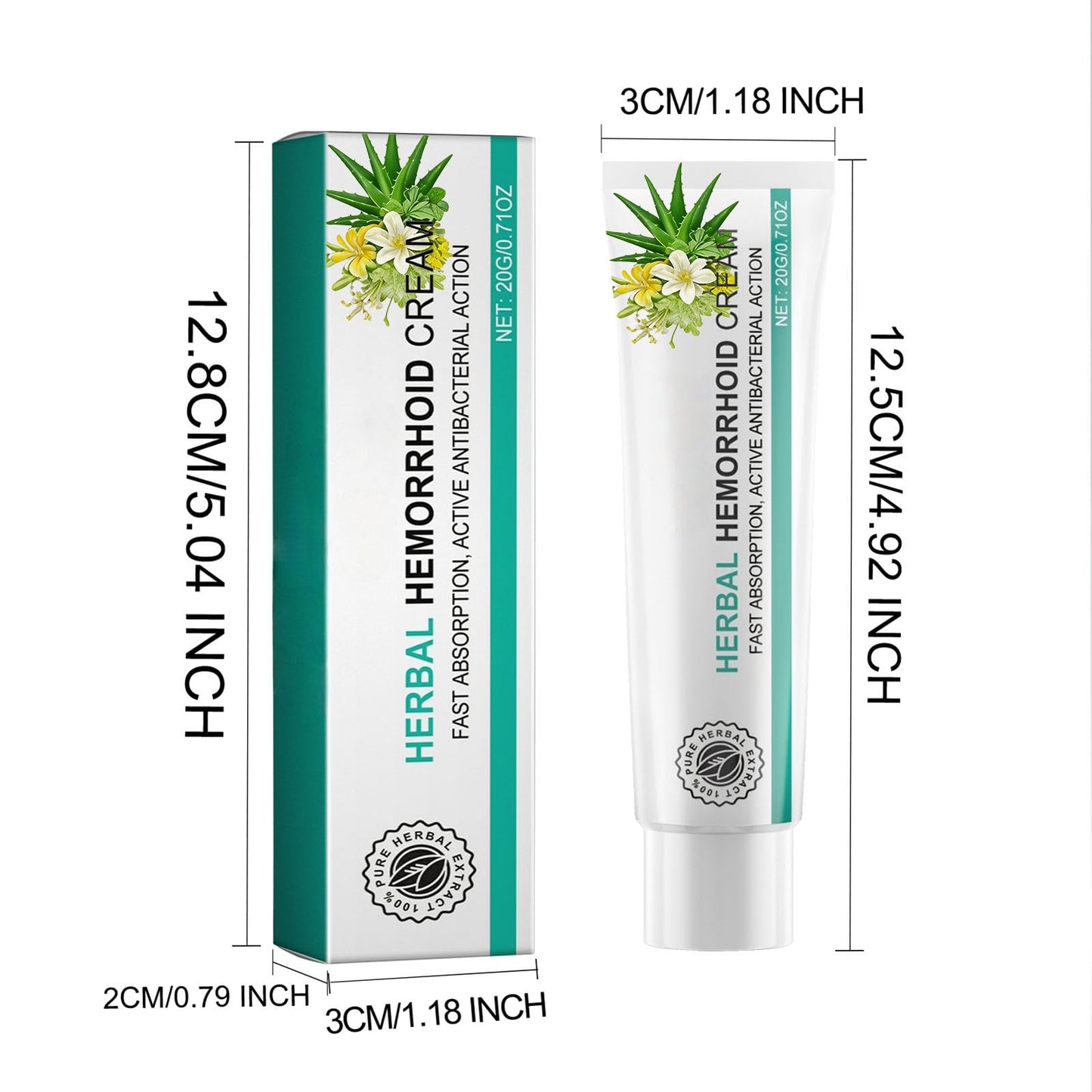 Hushblade Hemorrhoid Body Cream, Natural Herbal Hemorrhoid Cream, for Men and Women Moisturizing and Nourishing Hushblade