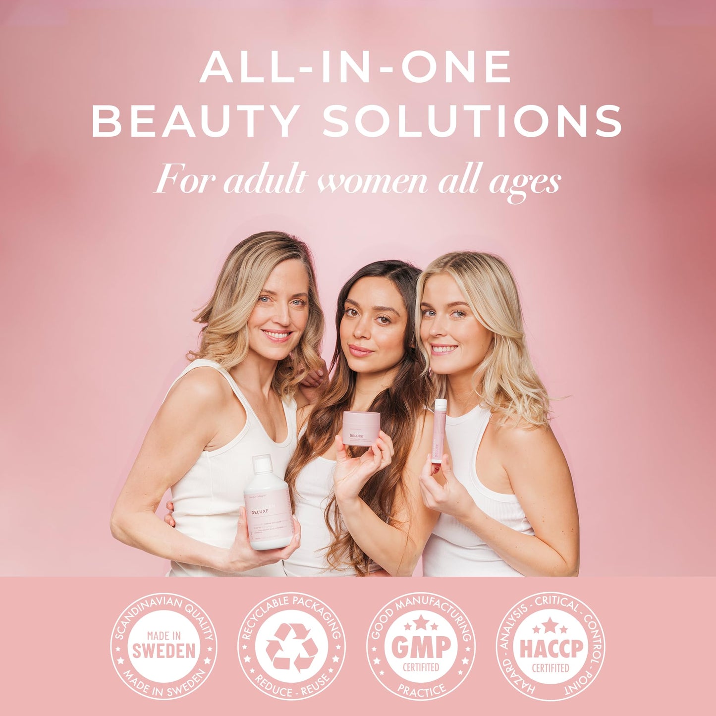 Swedish Collagen Repair | 10,000 mg Hydrolyzed Marine Collagen Liquid Supplement - 500 ml, 20 Day Supply I Hyaluronic Acid, Biotin & Vitamin C for Healthy Hair, Skin, Nails & Joints | Sugar-Free Swedish Collagen