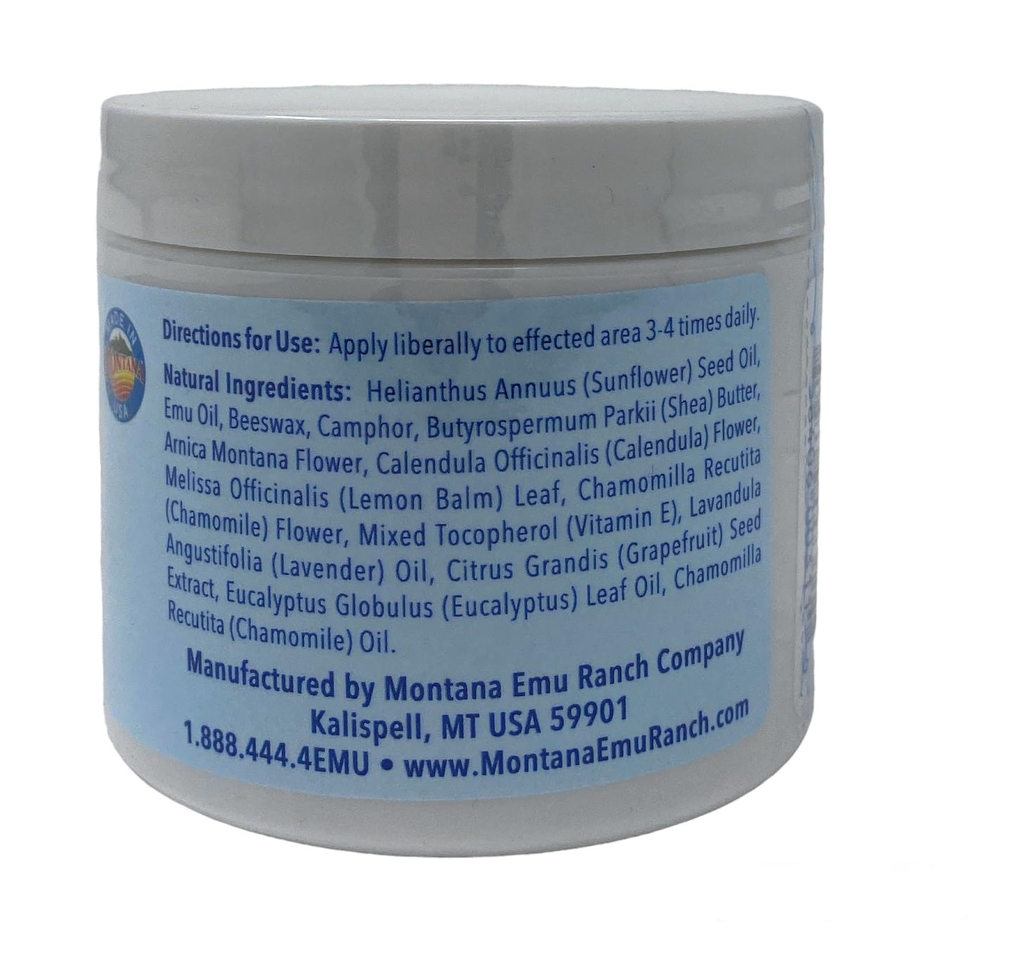 Montana Emu Ranch - EMUplus Deep Rub with Camphor and Arnica 4 Ounce - Made with Pure Emu Oil Montana Emu Ranch