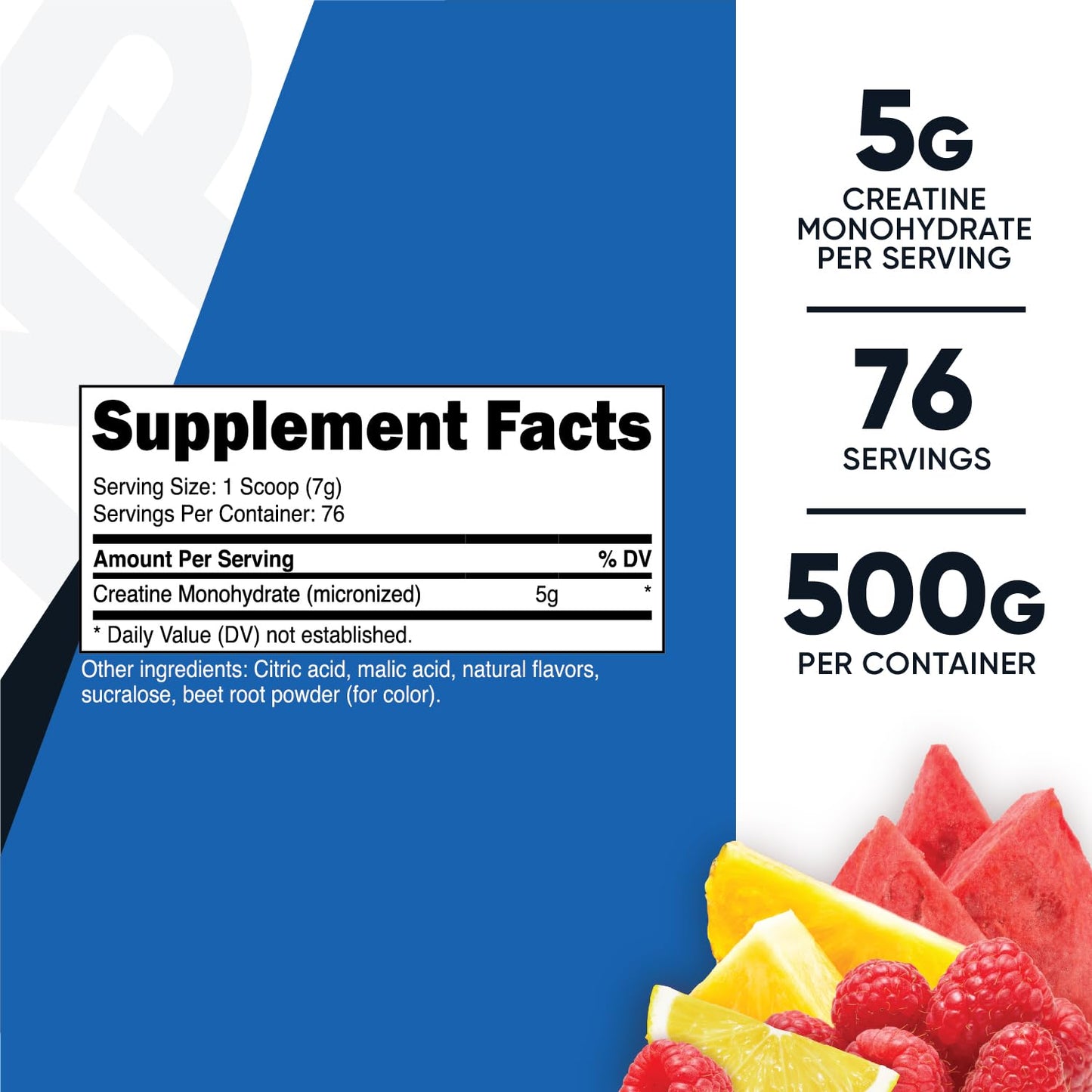 Nutricost Creatine Monohydrate Powder (Fruit Punch, 500 Gram) Nutricost