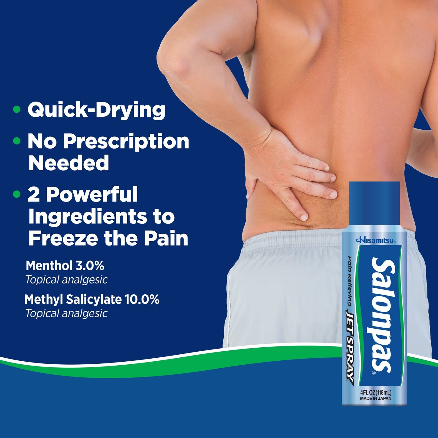 Salonpas Pain Relieving Jet Spray 4FL OZ 118ML Salonpas