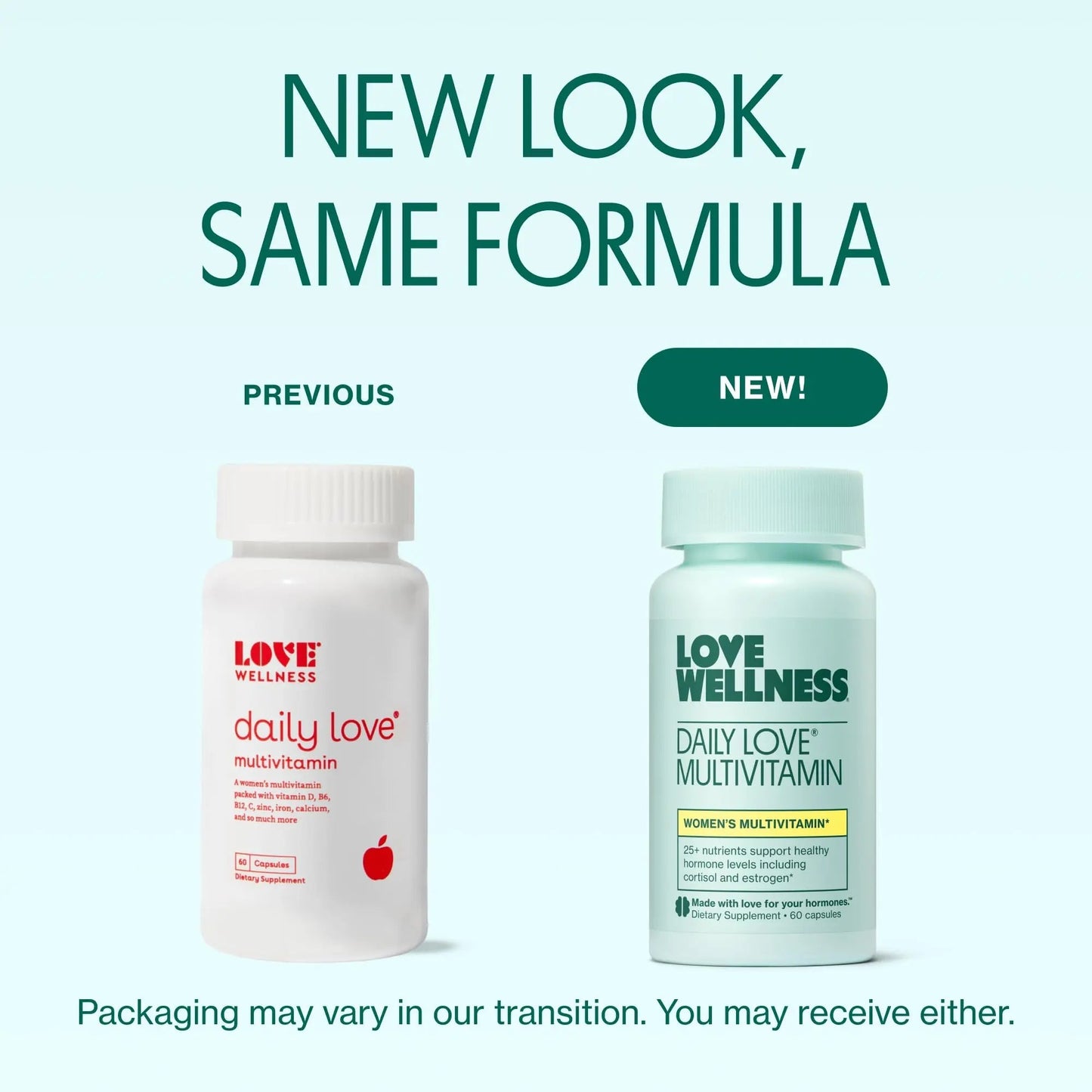 Love Wellness Daily Love Multivitamin for Women | Supports Energy, Cortisol, Immune Health, Stress Relief, & PMS | Complete with Vitamin D, C Love Wellness
