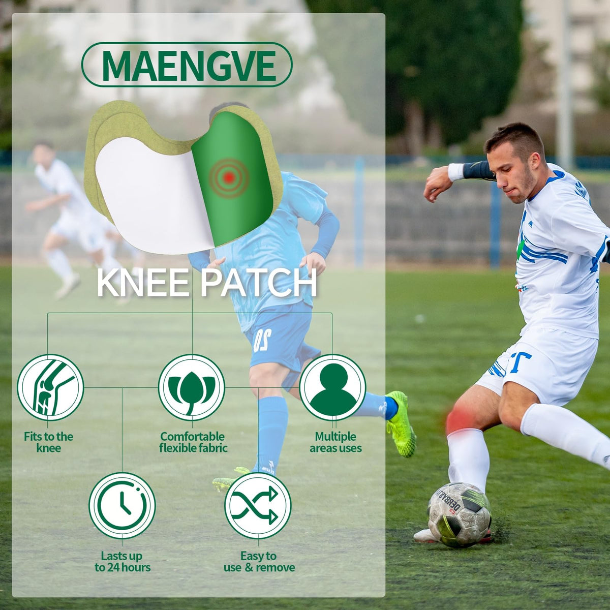 Knee Patch 72 Pcs, for The Relief of Muscle Pain in Joints, Neck and Shoulders, Long-Lasting Warm Knee Patches Maengve