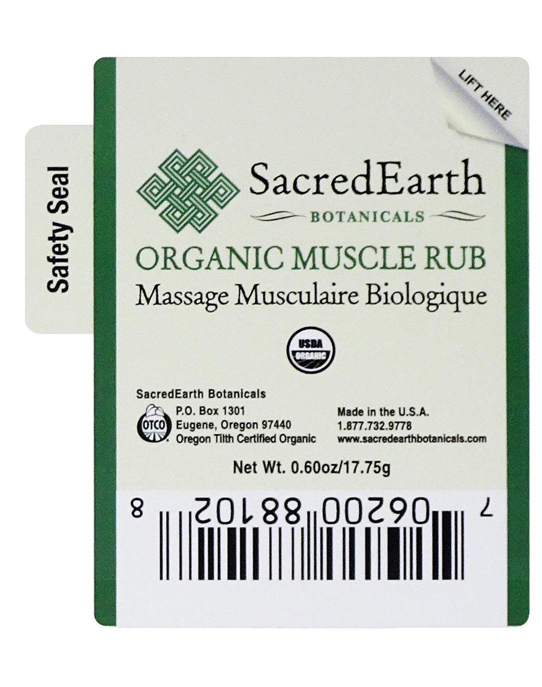 Sacred Earth Botanicals Organic Muscle Rub Single (2-Pack) Sacred Earth Botanicals