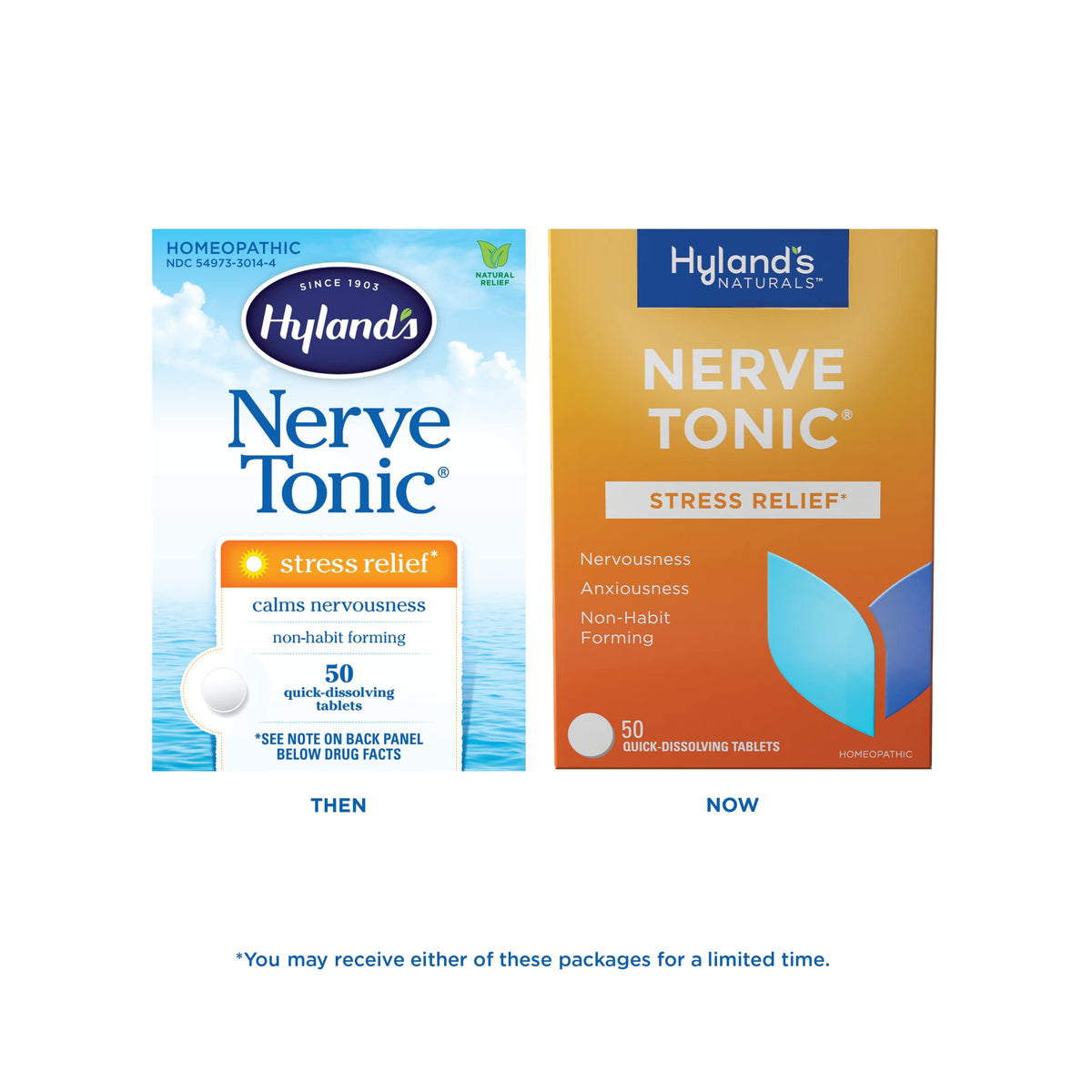 Hyland's Nerve Tonic Stress Relief Tablets, Natural Relief of Restlessness, Nervousness Hyland's