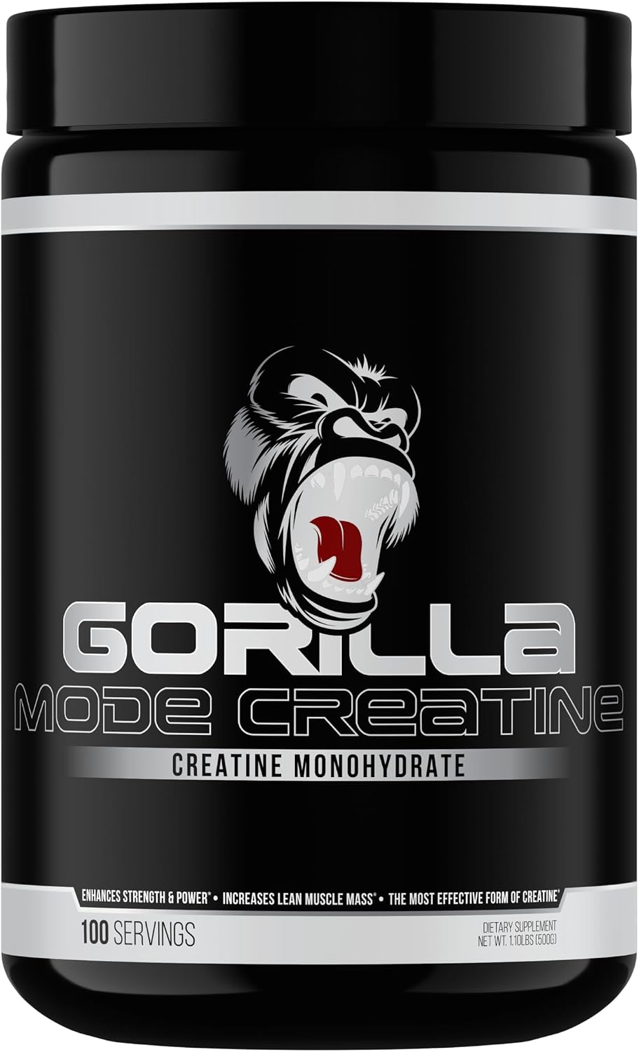 Gorilla Mode Creatine Monohydrate Micronized Powder & Pre Workout (Pink Lemonade)- Massive Pumps | Laser Focus Energy | Improved Muscle Size | Power Output and Strength