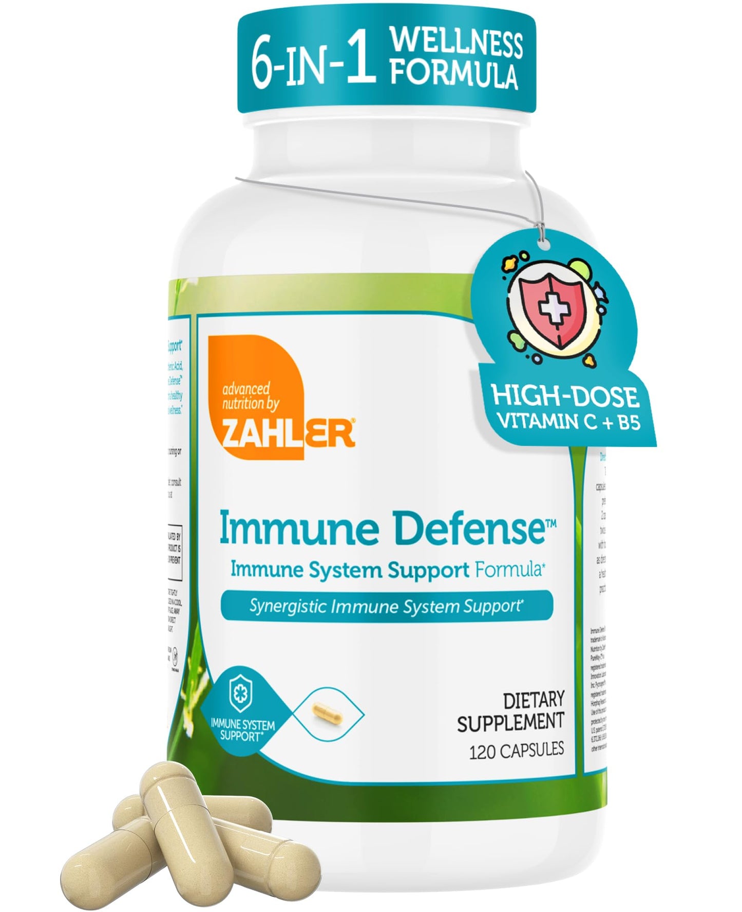 Zahler Immune Defense, Immune System Support, Certified Kosher, 120 Capsules Zahler