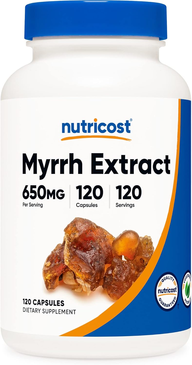 Nutricost Myrrh Extract Capsules 650 MG, 120 Capsules - Gluten Free Nutricost