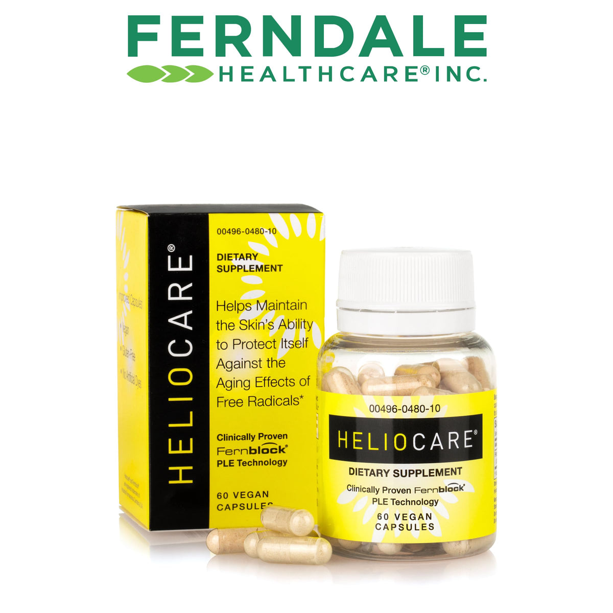 Heliocare Skin Care Dietary Supplement: 240mg Polypodium Leucotomos Extract Pills - Antioxidant Rich Formula with Fernblock Heliocare