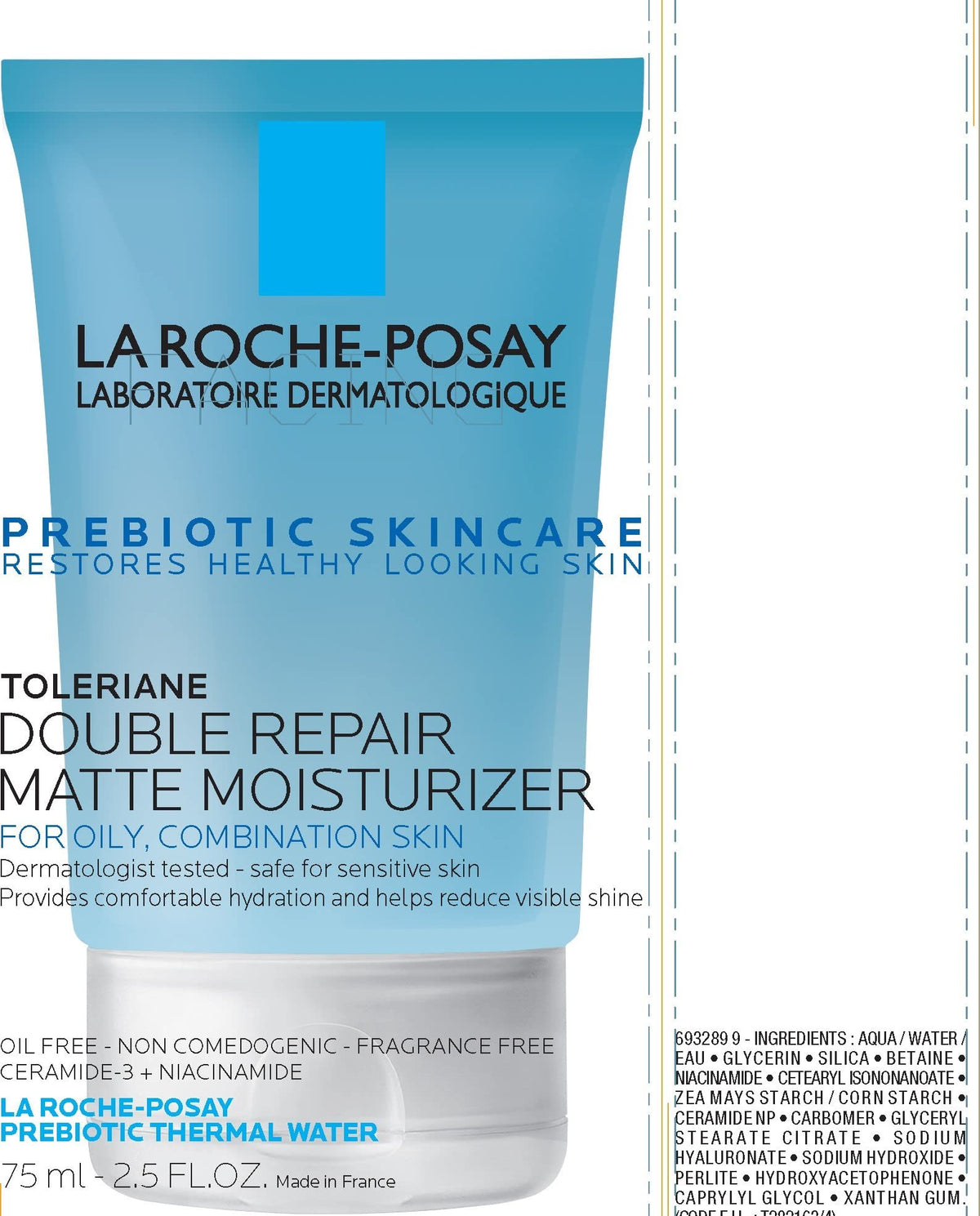 La Roche-Posay Toleriane Double Repair Matte Face Moisturizer, 3.38oz La Roche-Posay