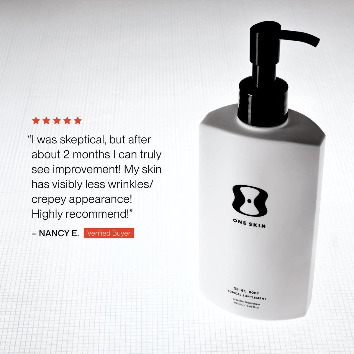 oneskin OS-01 BODY Peptide Moisturizer, Skin Longevity Lotion, 8.45 Fl Oz oneskin