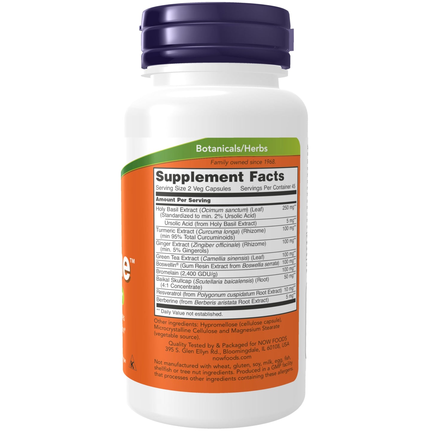 NOW Foods Supplements, D-Flame™ with a Blend of Complementary Herbs, Overexertion Support*, 90 Veg Capsules NOW Foods