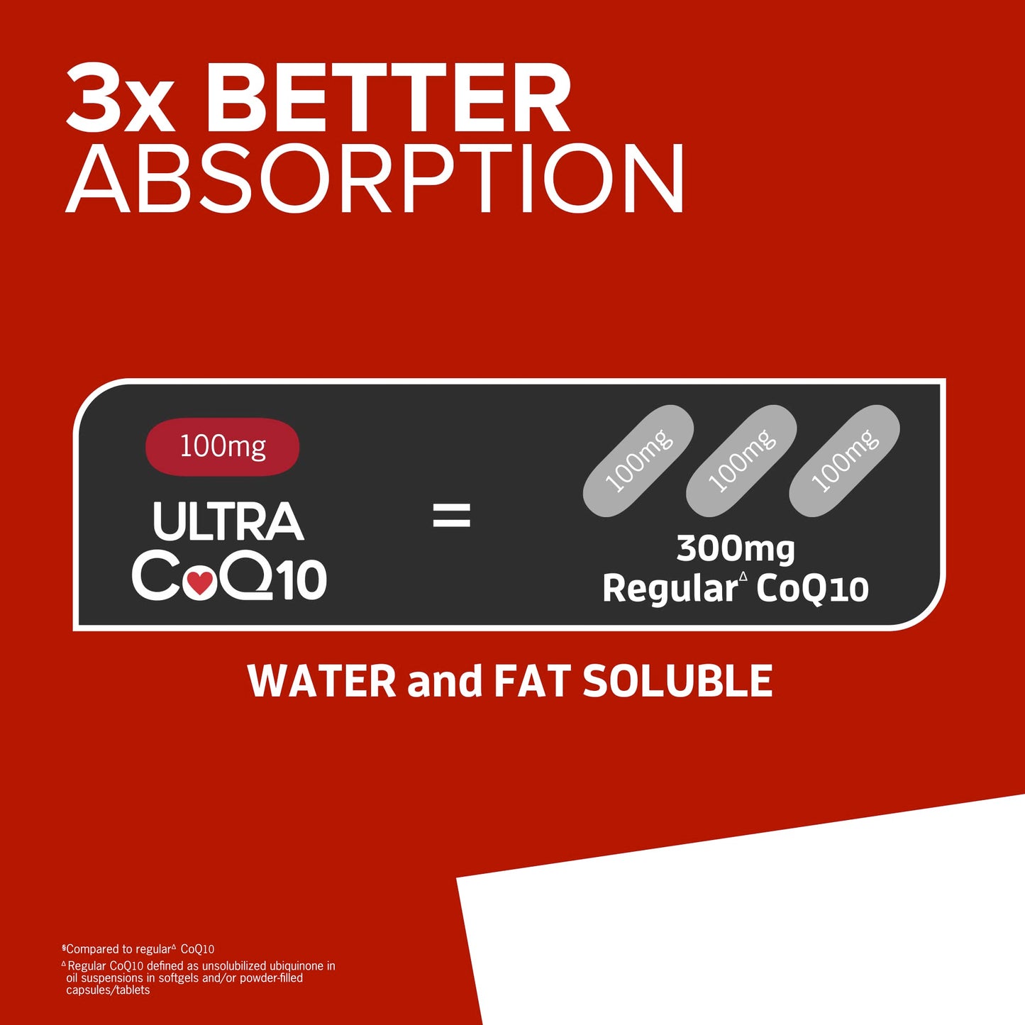 Qunol CoQ10 100mg Softgels Ultra 3X Better Absorption Coenzyme Q10 - Antioxidant Qunol