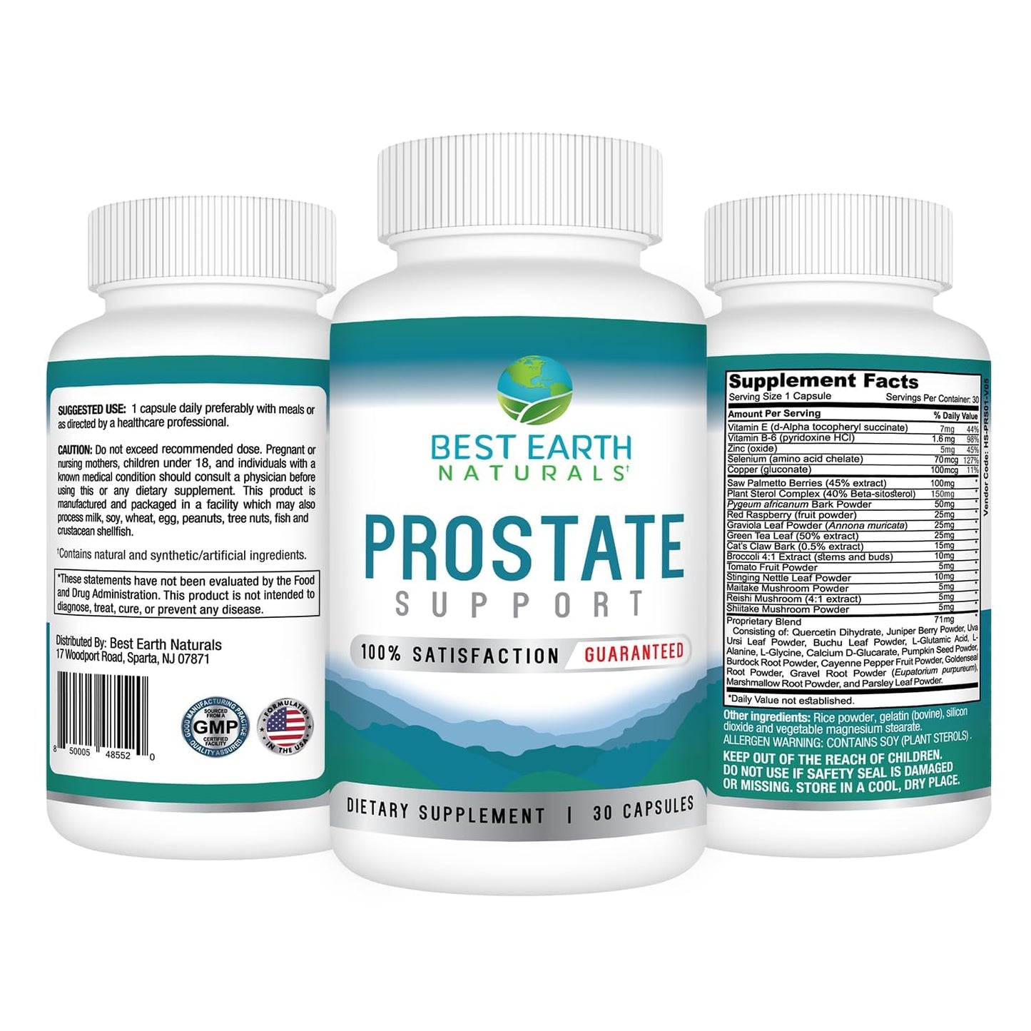 Best Earth Naturals Prostate Support Supplement for Men - Prostate Support - 30 Day Supply Best Earth Naturals