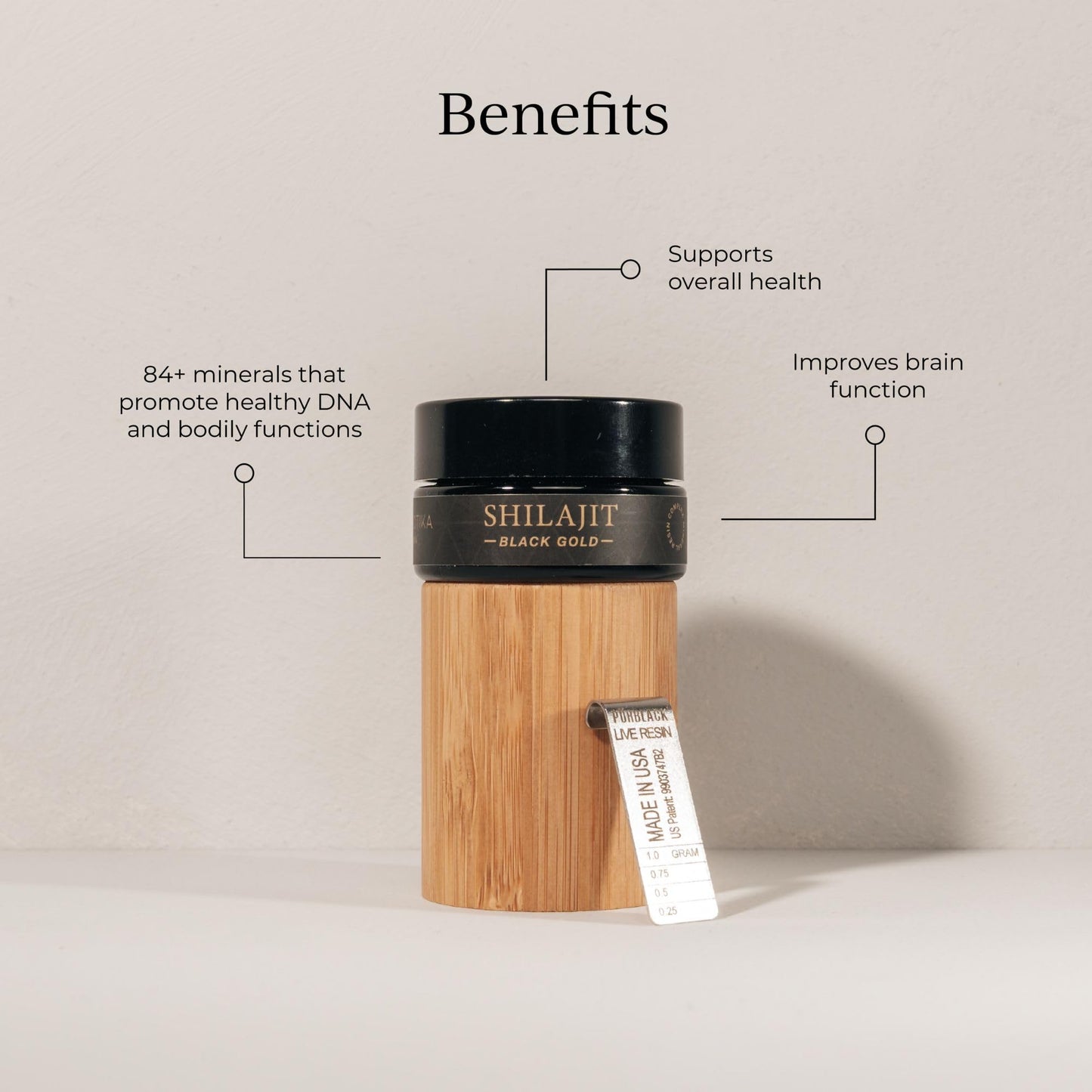 CYMBIOTIKA Pure Himalayan Shilajit Resin 500mg - 84+ Trace Minerals, High Potency with Elemental Gold & Fulvic Acid - for Energy, Focus, Immune & Digestive Support - Authentic Shilajit Resin CYMBIOTIKA