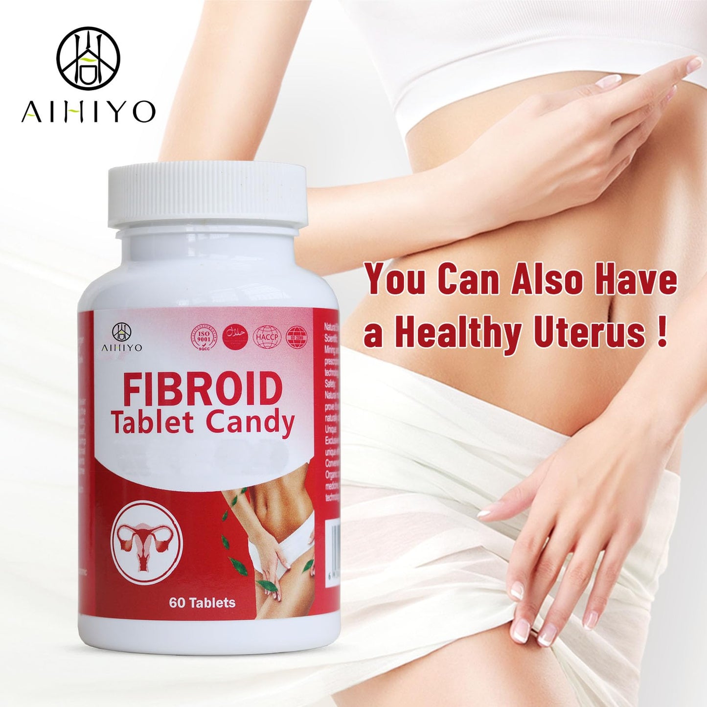 AIHIYO Herbal Tablets for Women's Wellness, 1000mg Pill Supplement, Supports Menstrual Comfort & Hormonal Balance, 60 Tablets AIHIYO