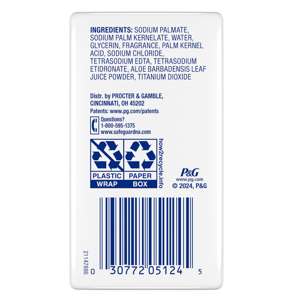 Safeguard Micellar Deep Cleansing Bath Bar Soap, Washes Away 99 Percent of Bacteria, Leaves Skin Soft, Made with Plant Based Cleansers, Fresh Clean Scent with Aloe, 3.2 oz (2 Count) Safeguard