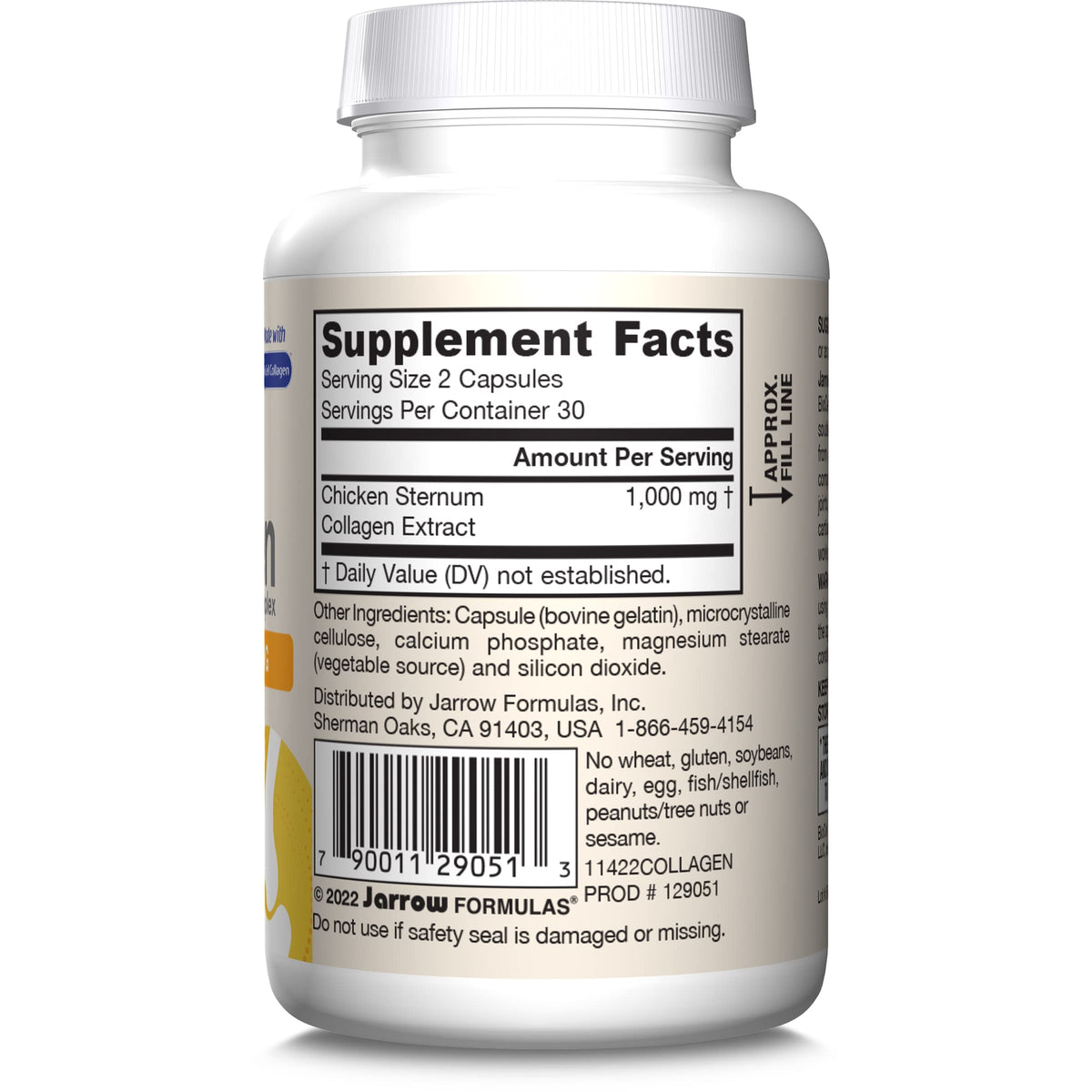 Jarrow Formulas® Type II Collagen Complex 1000 mg Supplements, Supports Skin and Joint Health, 60 Capsules, 30 Day Supply Jarrow Formulas