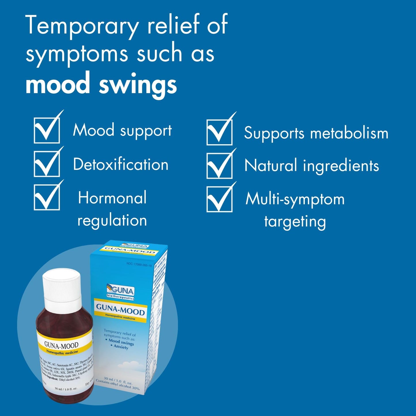 Guna Mood Natural Homeopathic Relaxation Aid - 1 Ounce GUNA