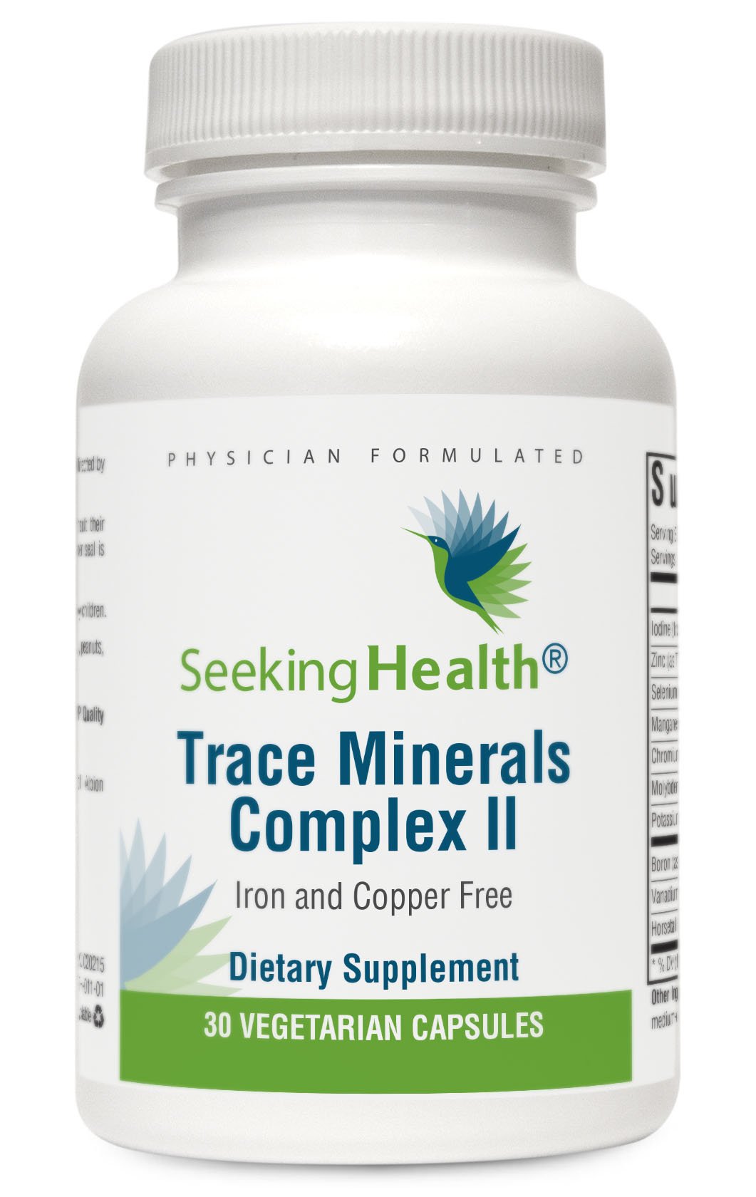 Seeking Health Trace Minerals Complex II - Immune Health & Brain Health Supplement with Zinc & Selenium - Copper- and Iron-Free Formula - Energy, Skin & Hair Support Supplement - 30 Capsules Seeking Health