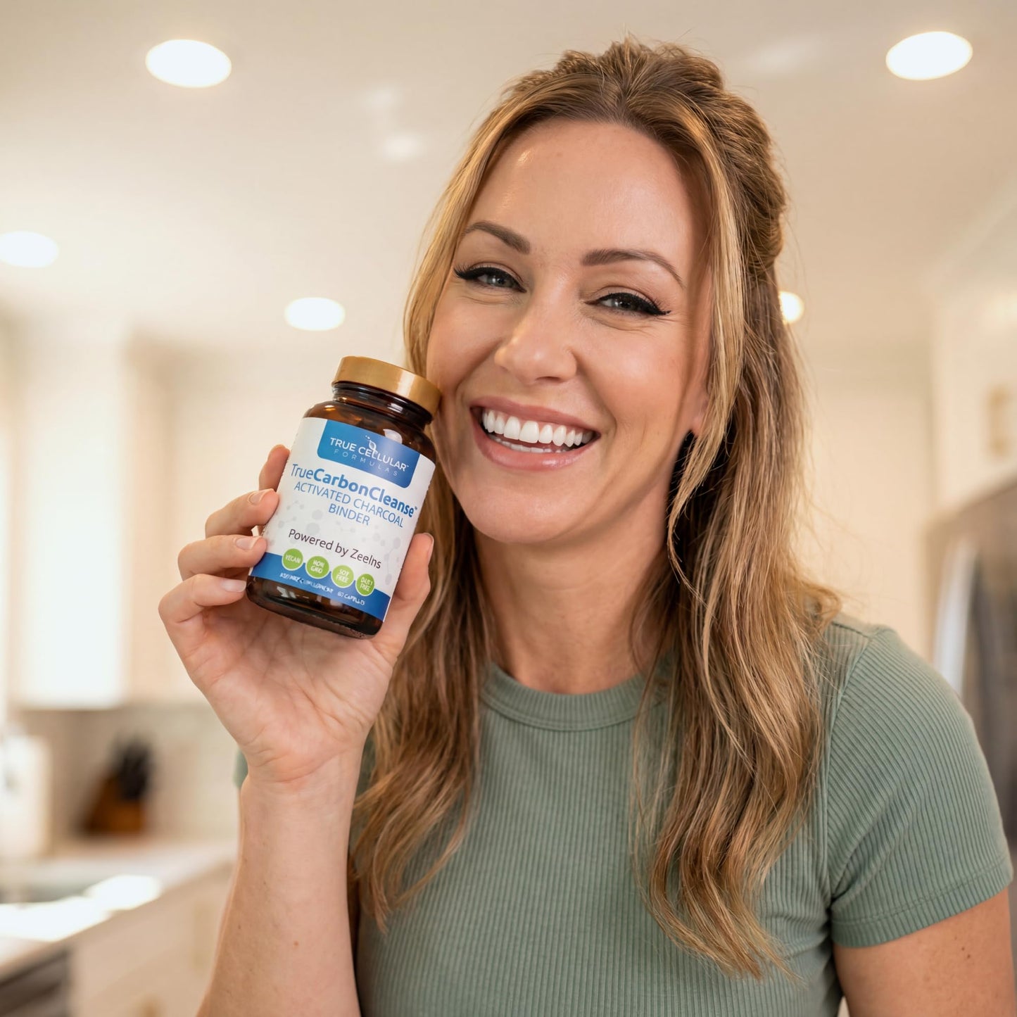 Gut Detox & Liver Cleanse - Organic Activated Charcoal Capsules with Clinoptilolite Zeolite Binder - TrueCarbonCleanse™ Carbon Supplement - 60 Bamboo Charcoal Pills True Cellular Formulas