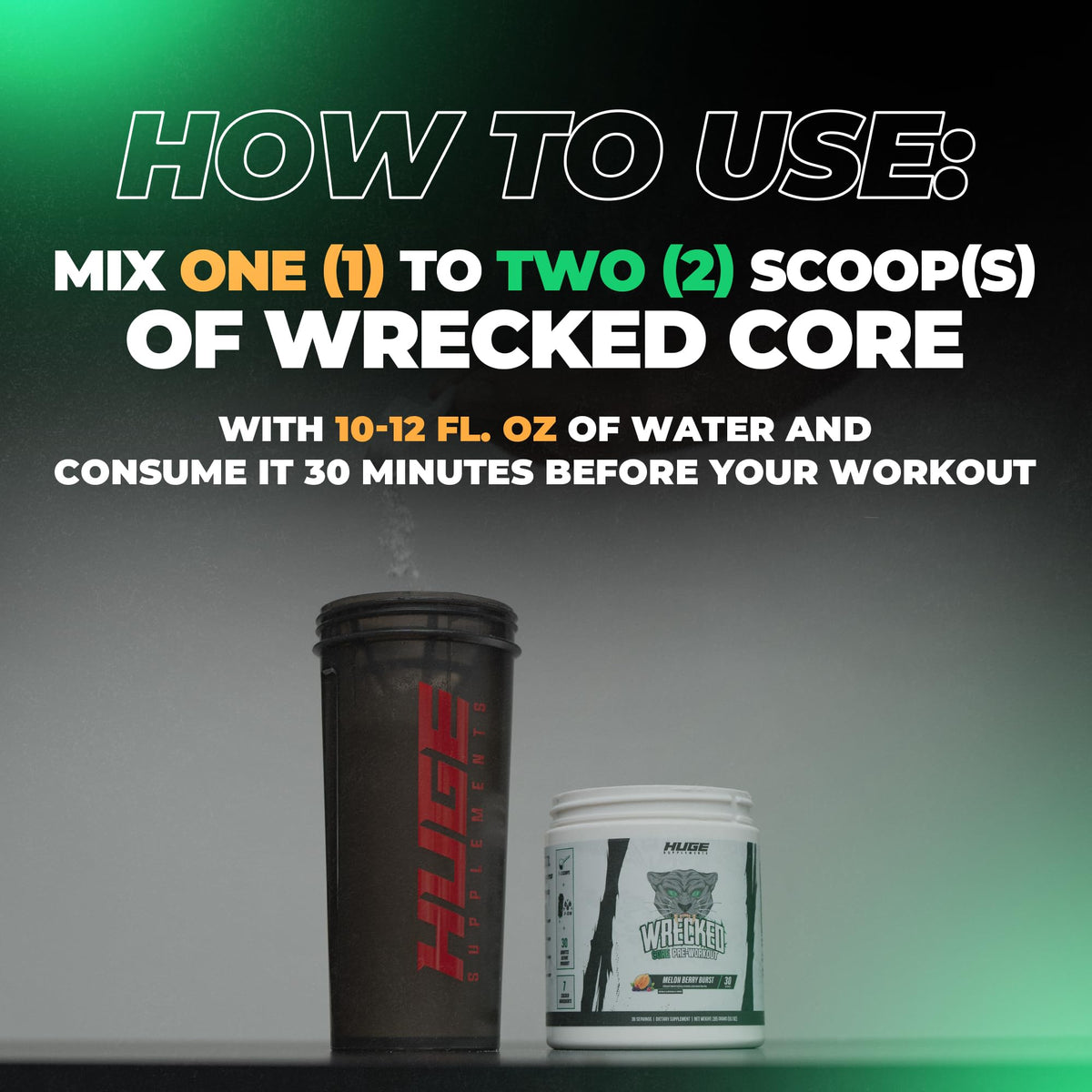 Wrecked Core - All-in-One Pre-Workout Supplement for Men & Women, Increase Energy, Focus & Pumps with L-Citrulline, Beta-Alanine, L-Tyrosine & More (30 Servings) - Blue Raspberry Gsupps Australia