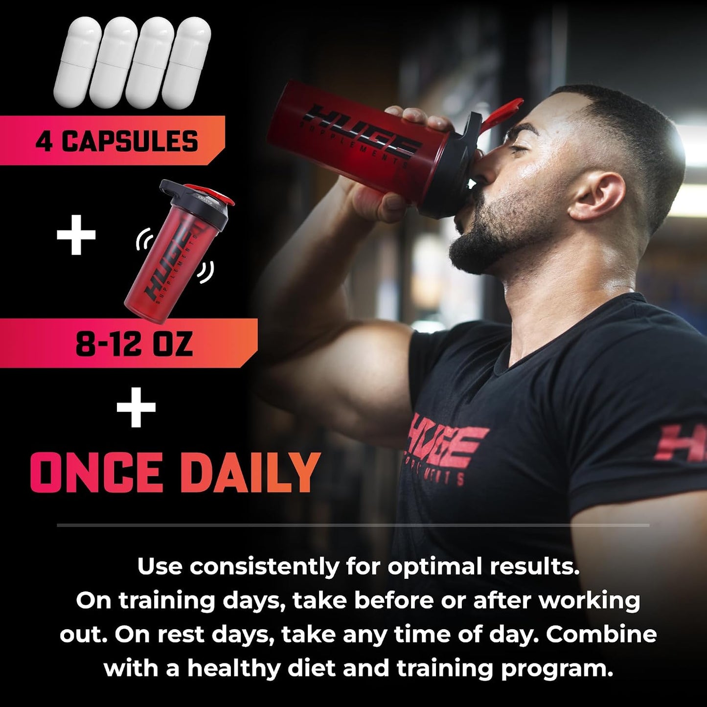 Huge Muscle Growth Peptides, Unique PeptiStrong® Peptide Complex, Clinically Studied, Supports Muscle Protein Synthesis, Strength, Performance & Recovery, Advanced Peptide Technology, 30 Servings Gsupps Australia