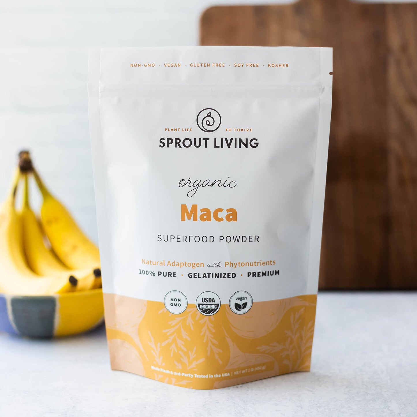 Sprout Living Organic Gelatinized Maca Root Powder, Superfood, Adaptogen, 1 lb Sprout Living