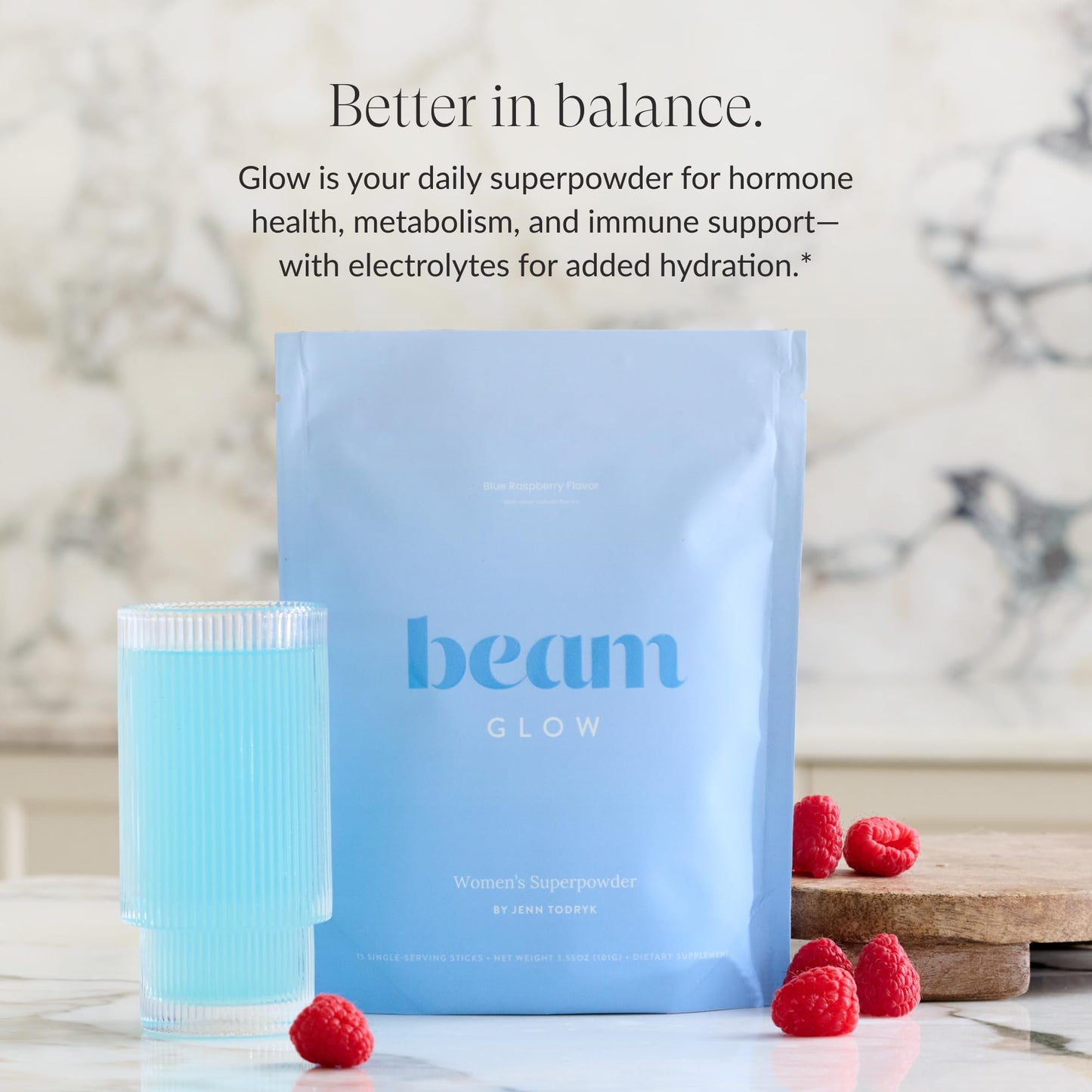 Beam Glow Hormone Balance Supplement for Women – Cortisol Supplement for Women, PMS Relief Supplement, Perimenopause & PCOS Support, Womens Vitamins, Thyroid Support with Ashwagandha & Selenium Beam