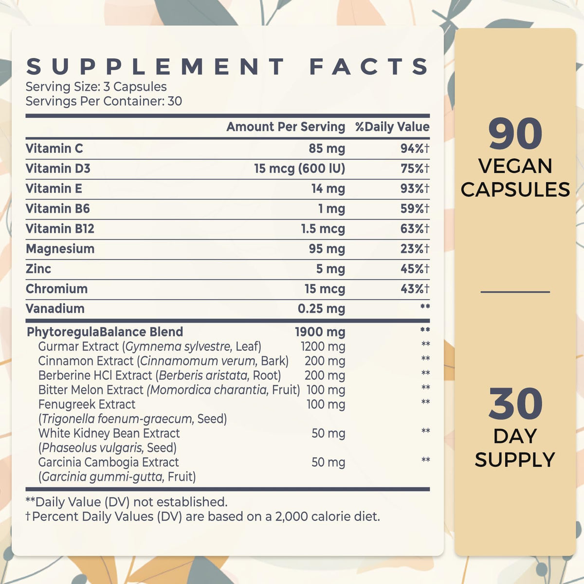Sundhedsliv 16 in 1 Blxxd Sugr Effective Gymnema Sylvestre Supplement 2100MG | with Berberine, Cinnamon, Bitter Melon | Vitamins, Magnesium & Chromium | 90 Vegan Capsules Sundhedsliv