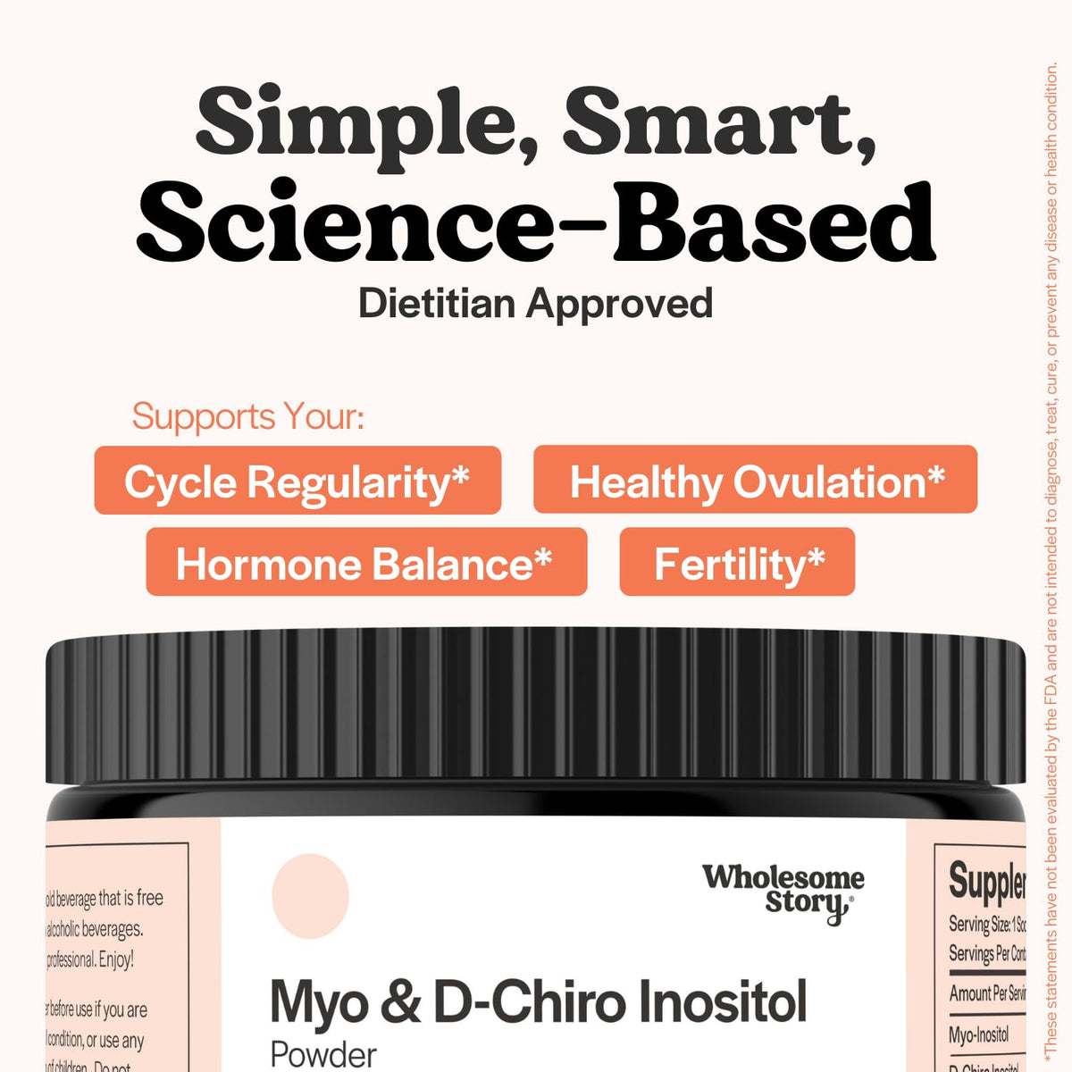 Myo-Inositol & D-Chiro Inositol Supplement Powder for Women | Hormonal Balance & Healthy Ovarian Function Support Wholesome Story