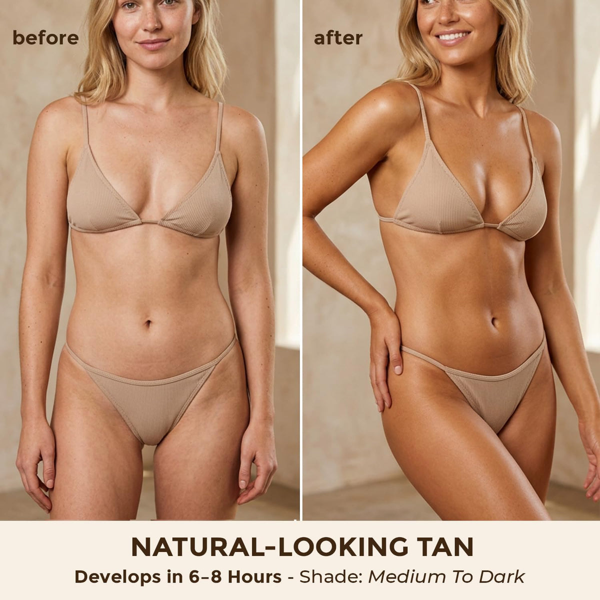 Self Tanner Mousse - USA Made with Natural & Organic Ingredients, Self Tanning Mousse for Dark Fake Tan, Sunless Tanner Beauty by Earth