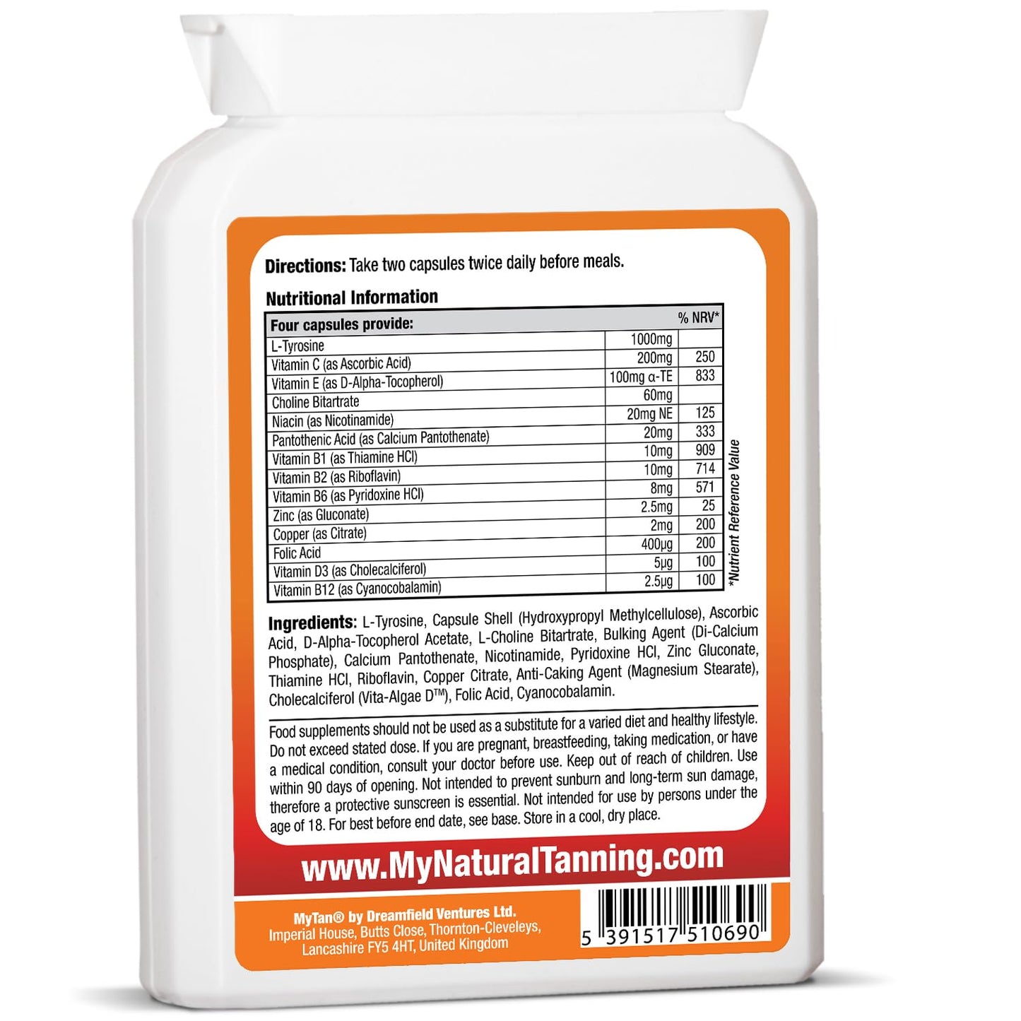 MyTan Boost Tan Pills | 100 Capsules | Sun Tan Accelerator | Natural Tanning Supplement | Tyrosine, Copper Multivitamin | 25-Day Extended Holiday Supply MyTan