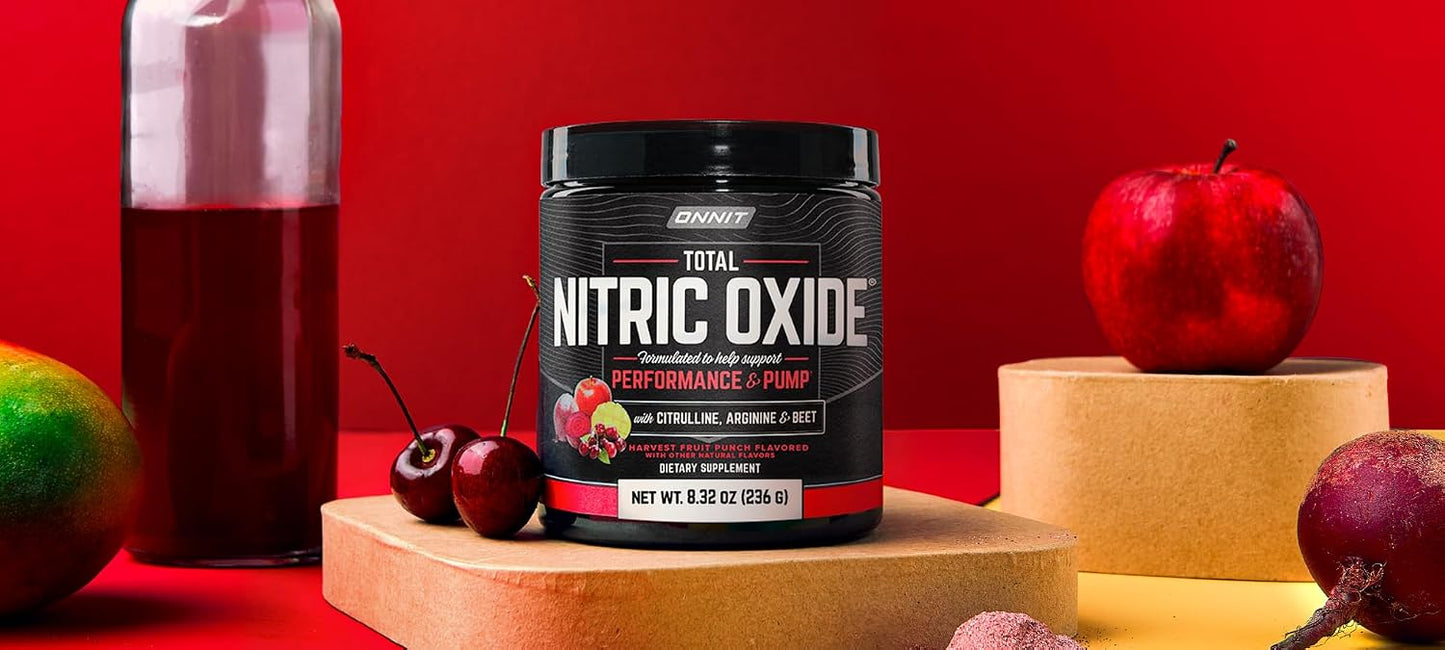 ONNIT Total Nitric Oxide Exercise Performance Powder, IGEN Non-GMO Tested Dietary Supplement for Muscle Performance and Recovery, NO3-T Arginine Nitrate, Harvest Fruit Punch Flavor, 20 Servings Gsupps Australia