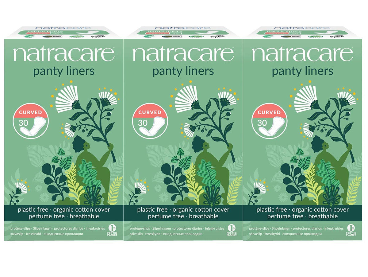 Panty Liners Curved 30ct - Panty Liner ( Pack of 3) NATRACARE
