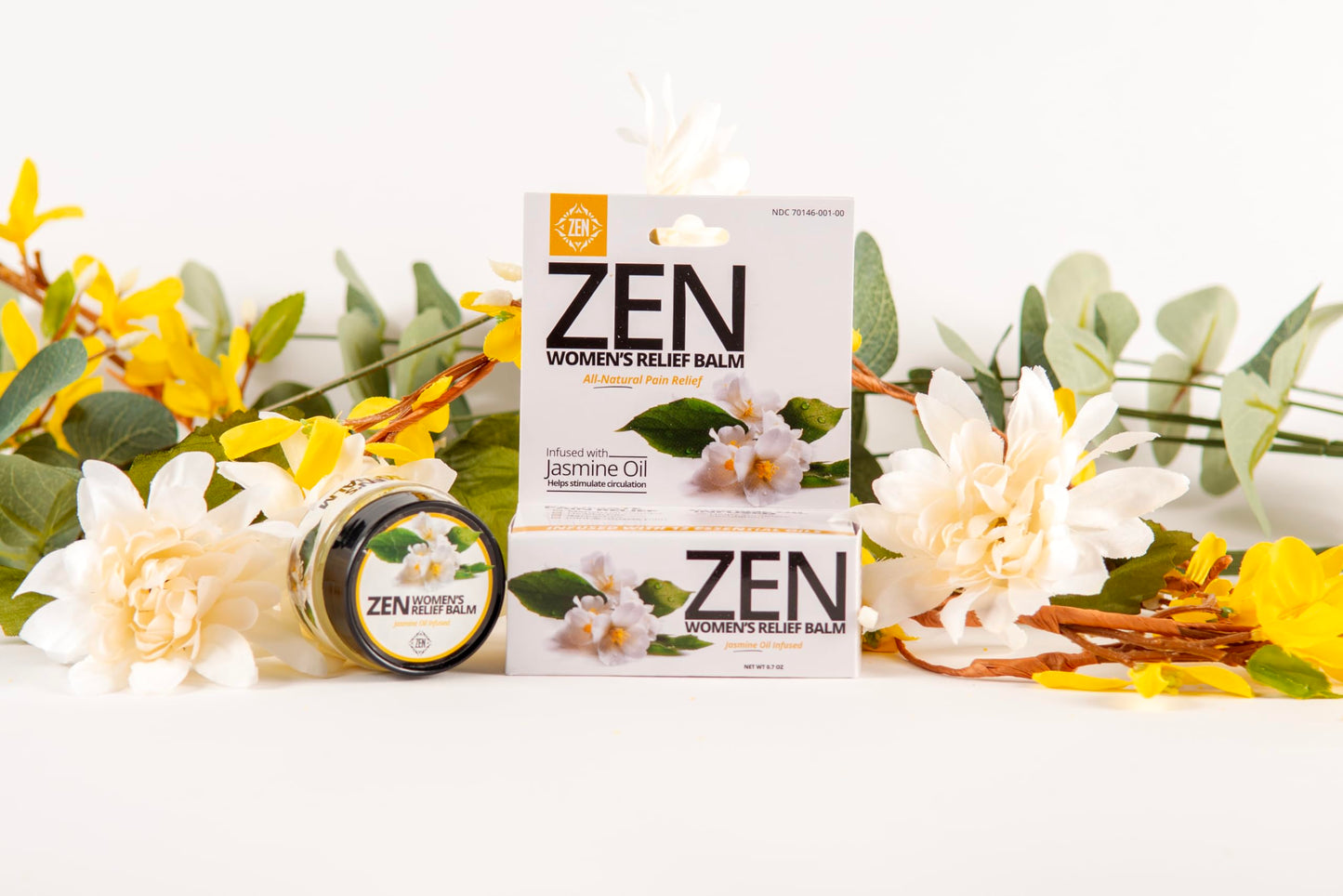ZEN Women’s Relief Balm – Plant-Based Topical Balm Infused with Jasmine Oil – Cooling Botanical Blend – 0.7 oz – #TrustedByLegends ZEN