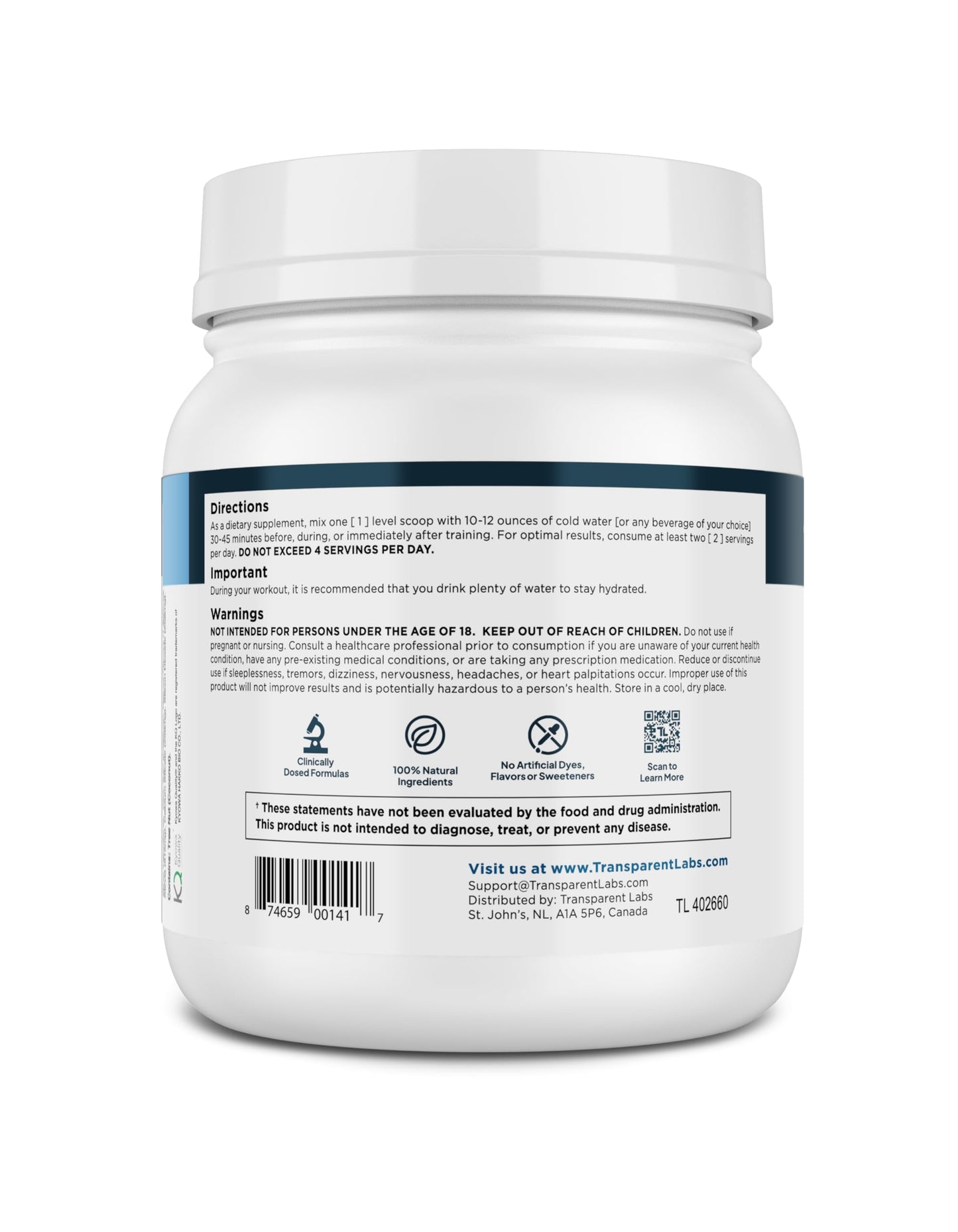 Transparent Labs BCAA Glutamine - 8000 mg of BCAA Powder Per Serving with L Glutamine for Post Workout Recovery, Muscle Growth, & Increased Endurance - 30 Servings, Strawberry Lemonade Gsupps Australia