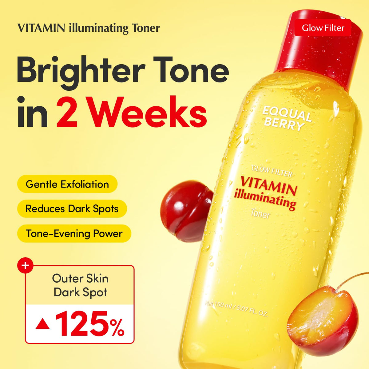 EQQUALBERRY Vitamin Illuminating Toner - Brightening Vitamin C & Niacinamide 3% EQQUALBERRY