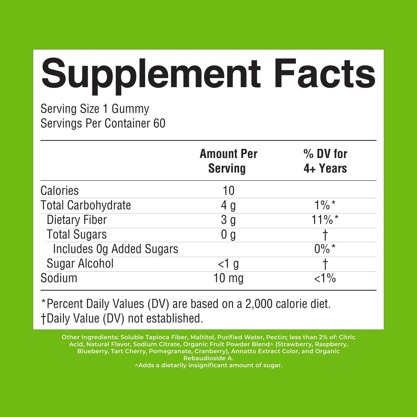 MARYRUTH'S Fiber Gummies for Kids | 2 Month Supply | Sugar Free | Kids Fiber Gummies Ages 4+ | Soluble Fiber Supplement | Gut Health & Digestion Support | 3g Fiber per Gummy | Vegan | 60 Count Gsupps Australia