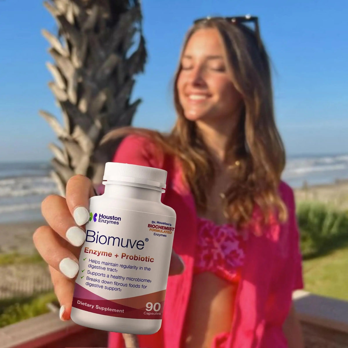 Houston Enzymes Biomuve – 120 Capsules | Professionally Formulated to Maintain Regularity & Healthy Bowel Movements | Unique Combination of Enzymes Houston Enzymes