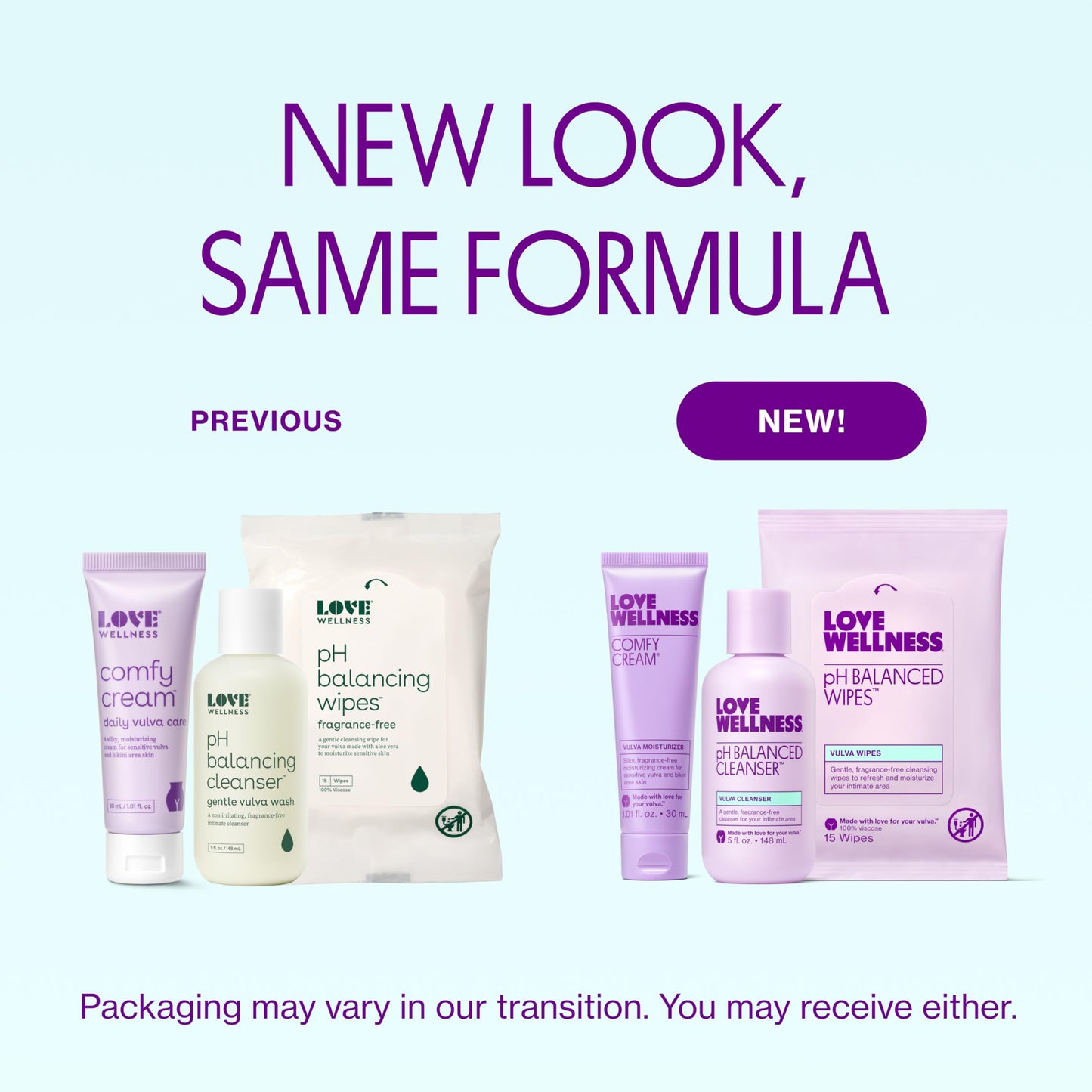 Love Wellness Skincare for Down There Bundle | Gentle pH Balancing Cleanser, Moisturizing Comfy Cream & Refreshing Wipes | Feminine Care for pH Balance, Dry & Sensitive Vulva | Fragrance-Free Love Wellness