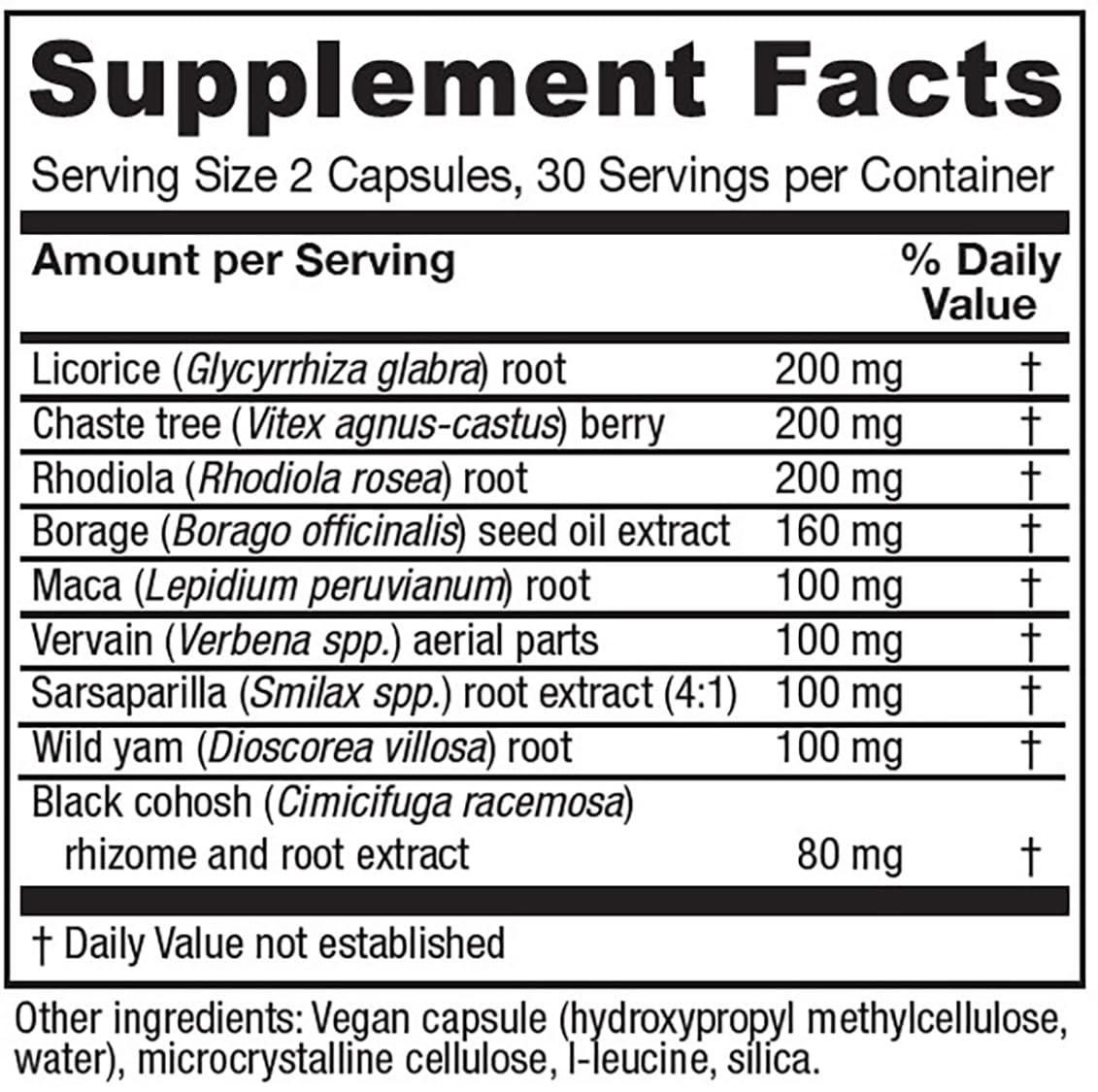 Vitanica FemRebalance, Hormone Balance Support for Women, Vegan, 60 Capsules Vitanica