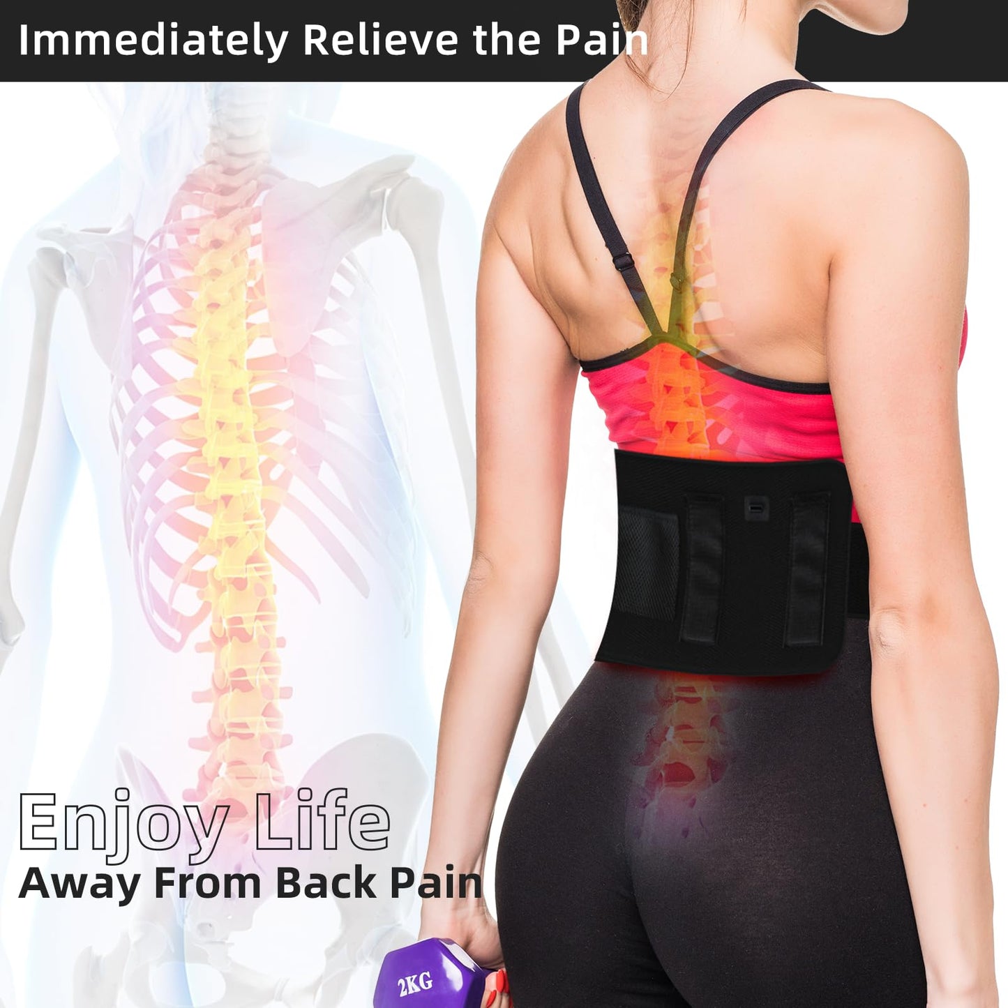 Red Light Therapy Belt, Infrared Light Therapy Wrap, 384PCS Red Light &Infrared Light HaSoCare