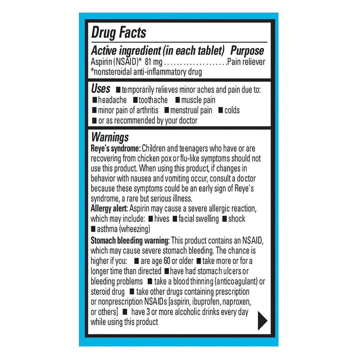 ECOTRIN ADULT LOW DOSE 81MG (45 tablets) Ecotrin