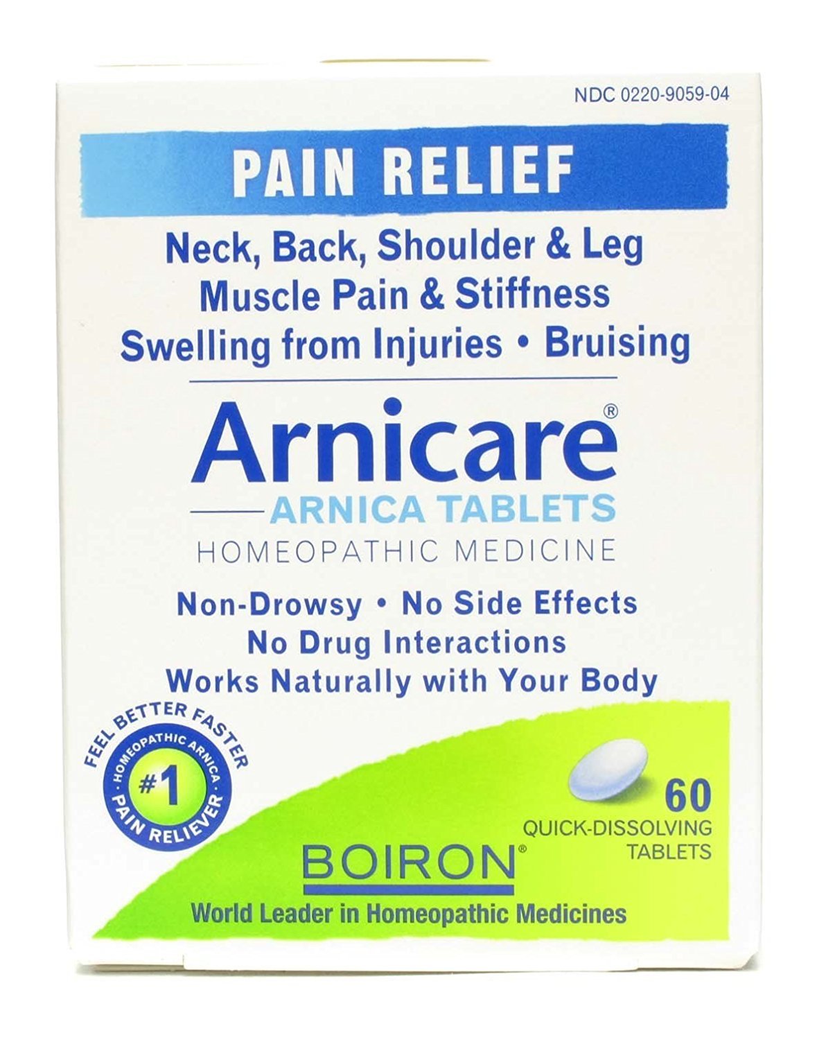 Boiron Arnicacare Arnica Tablets 60 ea (Pack of 3) Boiron