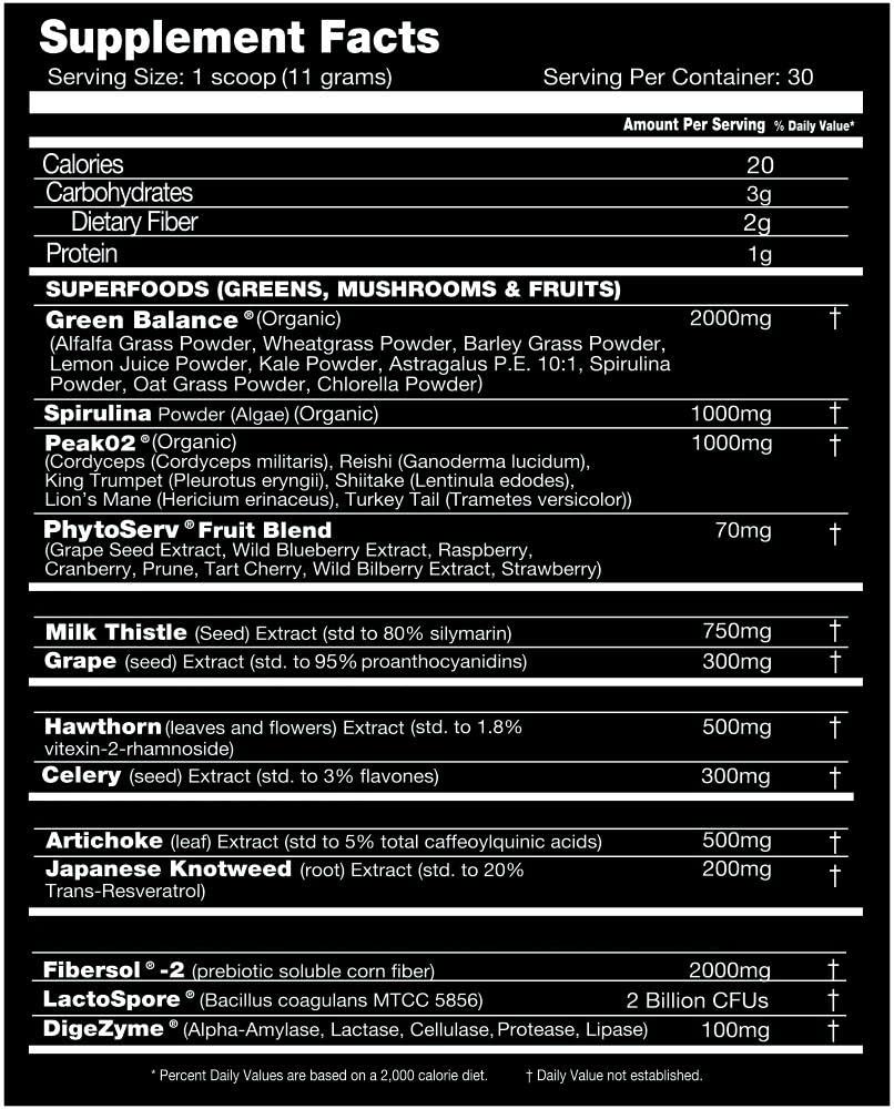 Performax Labs PhytoactivMax Active Greens Powder Wellness and Performance Matrix | Phytonutrients – Overall Health | 30 Servings (Strawberry Pineapple) Performax Labs
