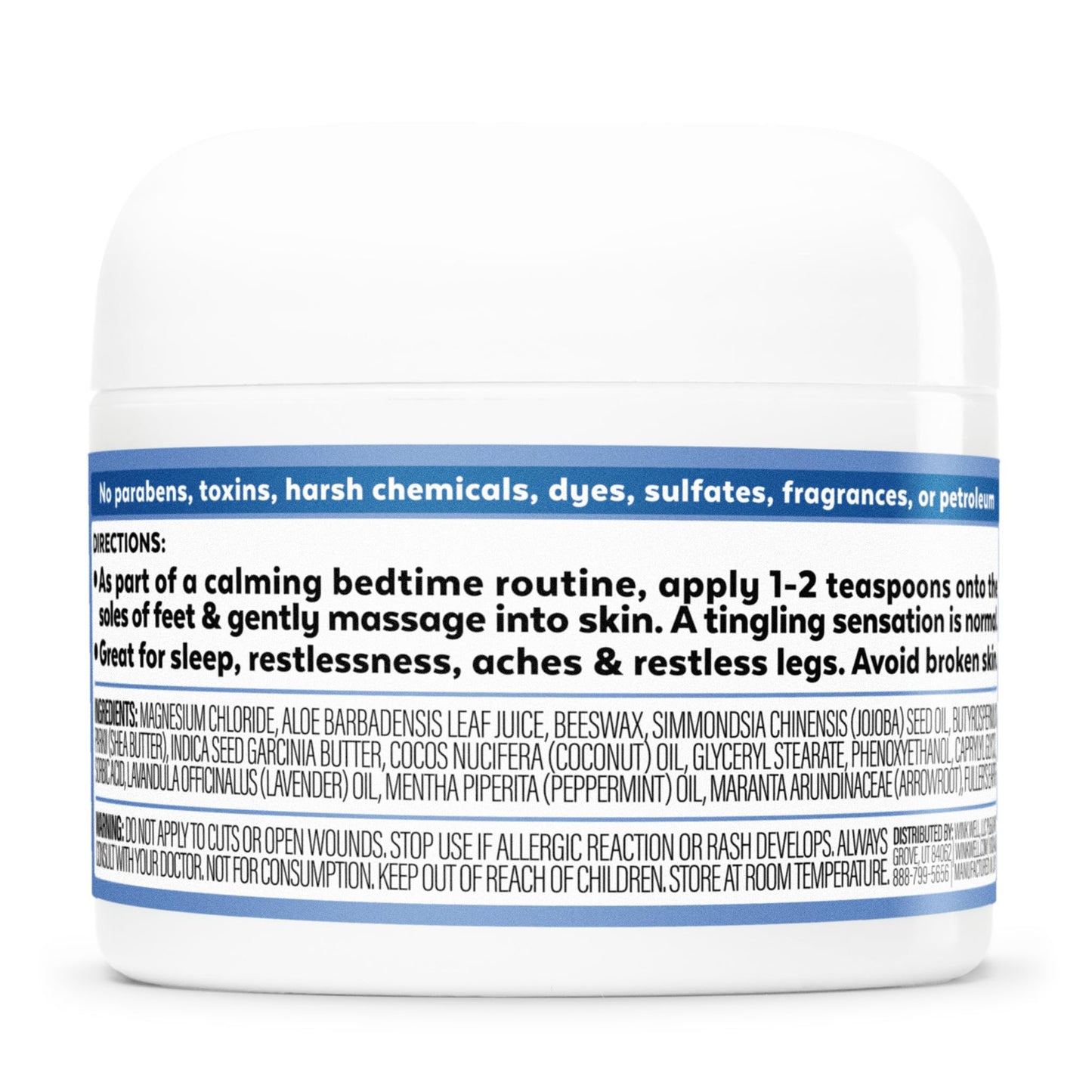 Wink Well Magnesium Calming Muscle and Joint Cream for Nighttime Relaxation Wink Naturals