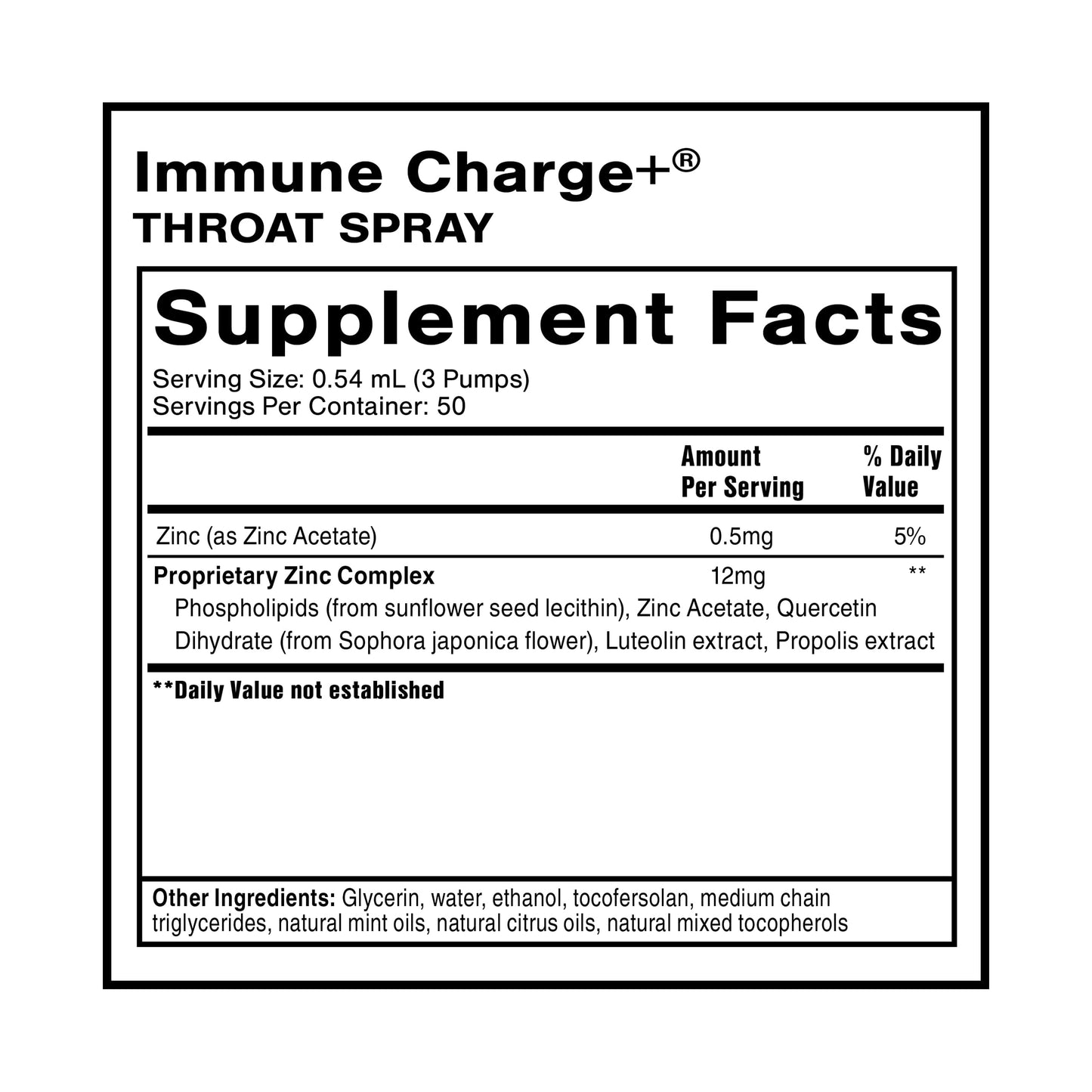 Quicksilver Scientific Immune Charge+ Zinc Throat Spray - Immune Support Liquid Supplement with Quercetin - 'Throat Coat' with Liposomal Absorption Technology (0.9 fl oz / 27ml) Quicksilver Scientific